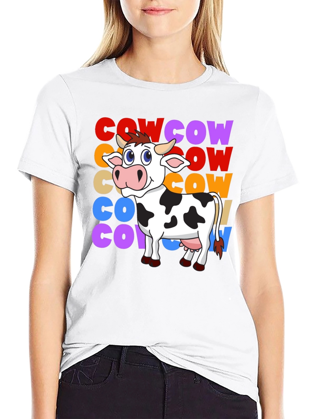 Cow Graphic T-Shirt - Fun Animal Tee