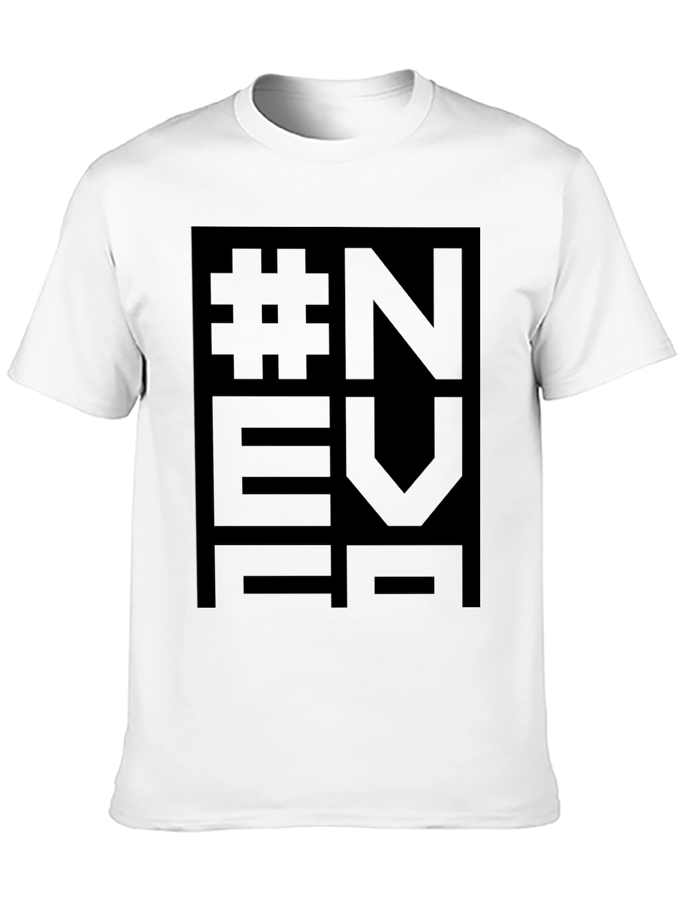 NEVER Black Graphic Tee - Modern Streetwear