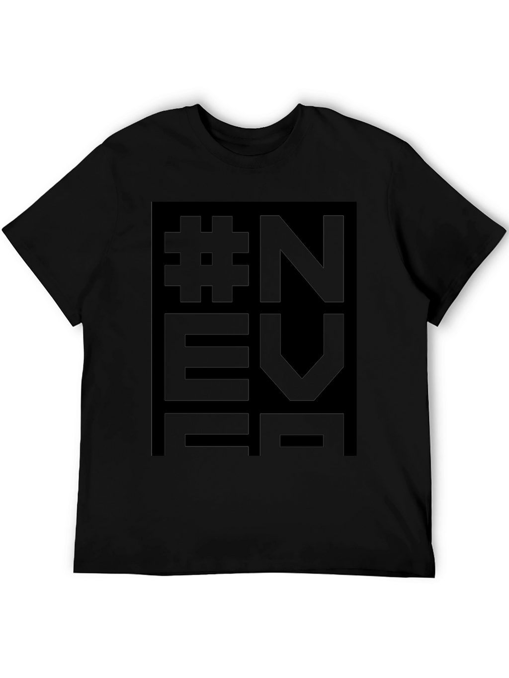 NEVER Black Graphic Tee - Modern Streetwear