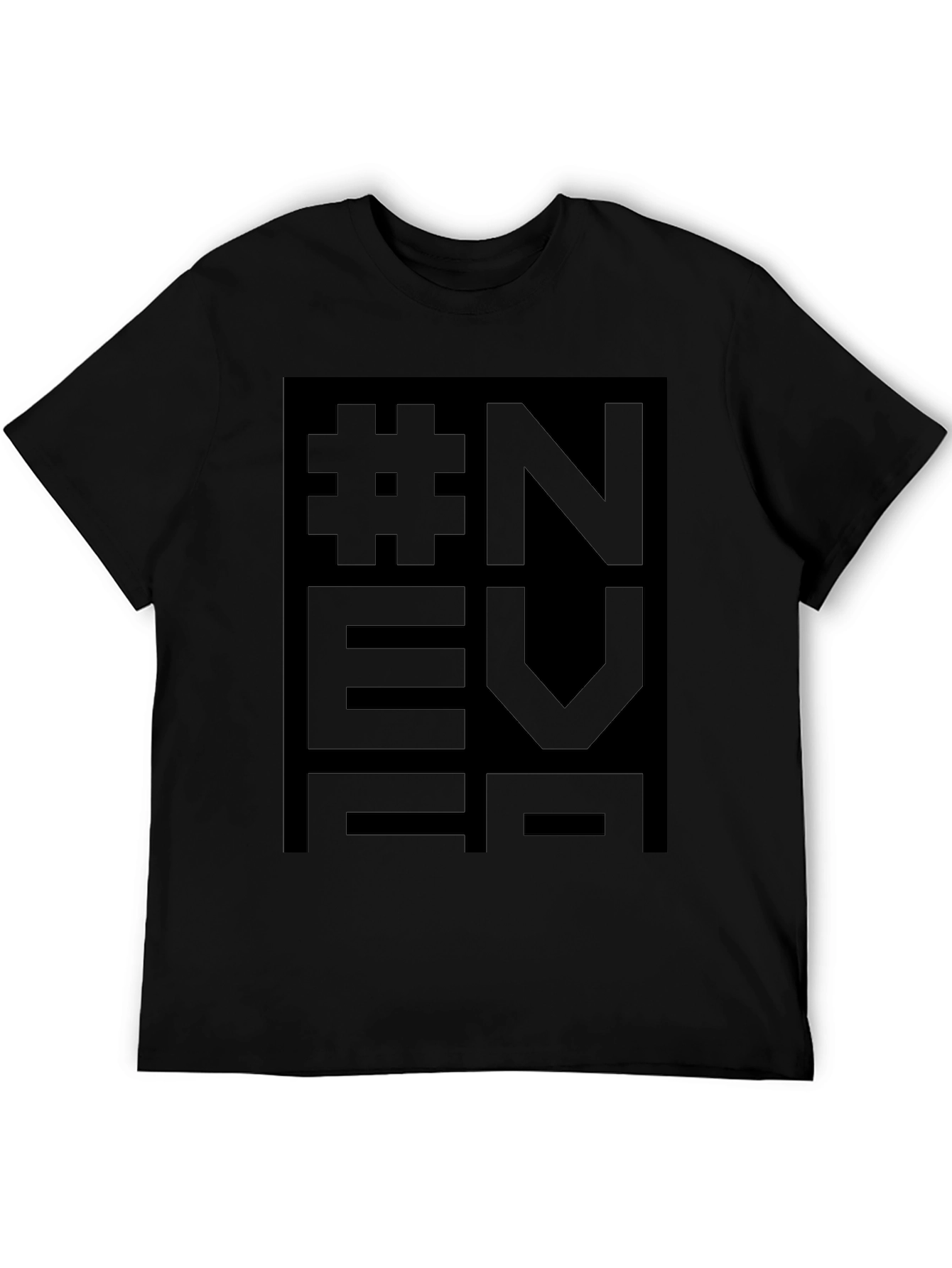 NEVER Black Graphic Tee - Modern Streetwear