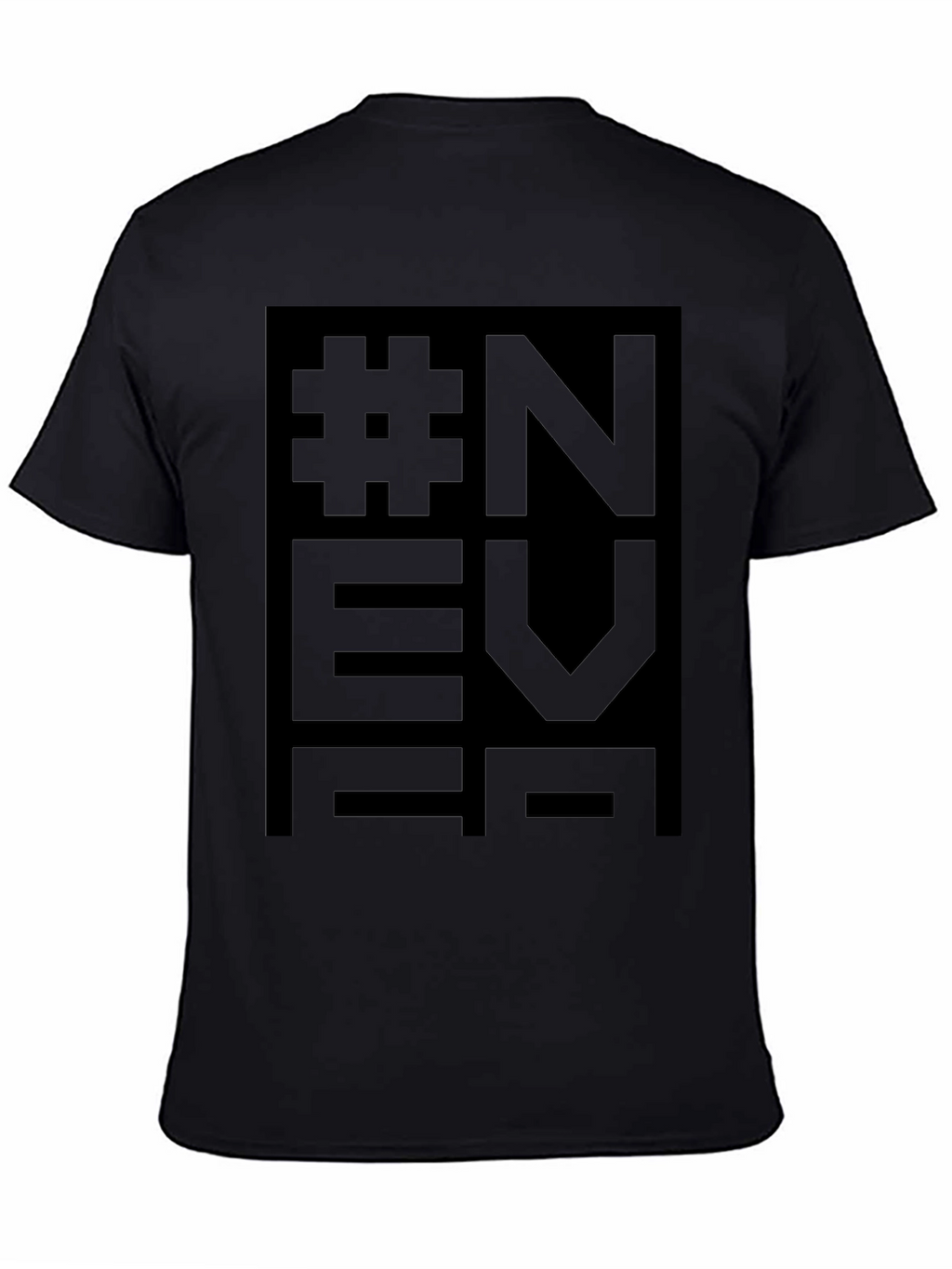 NEVER Black Graphic Tee - Modern Streetwear