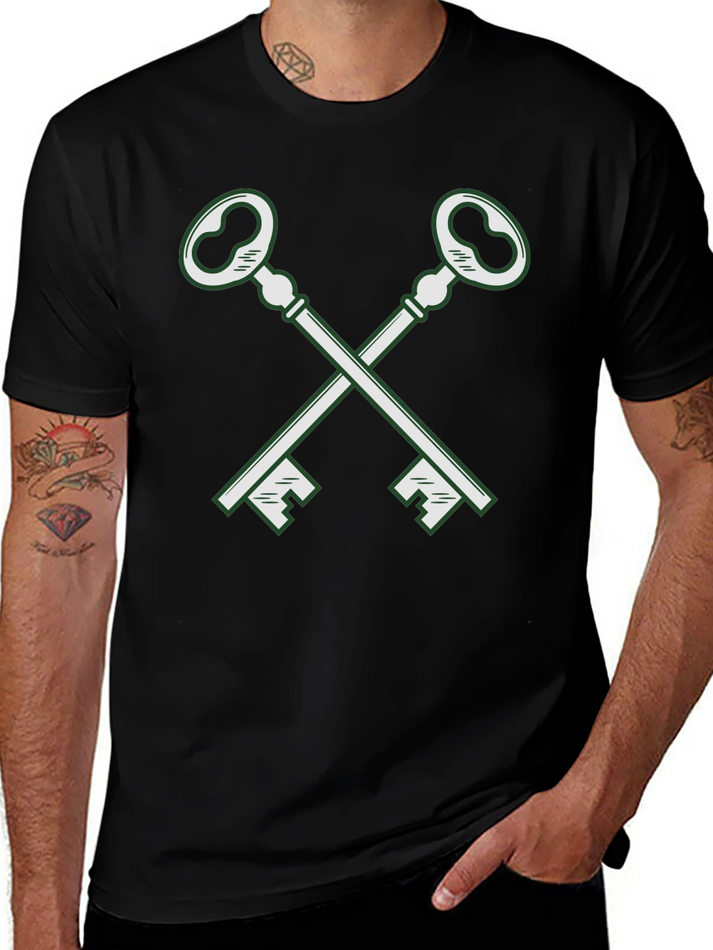 Crossed Keys Graphic Tee - Classic Cool