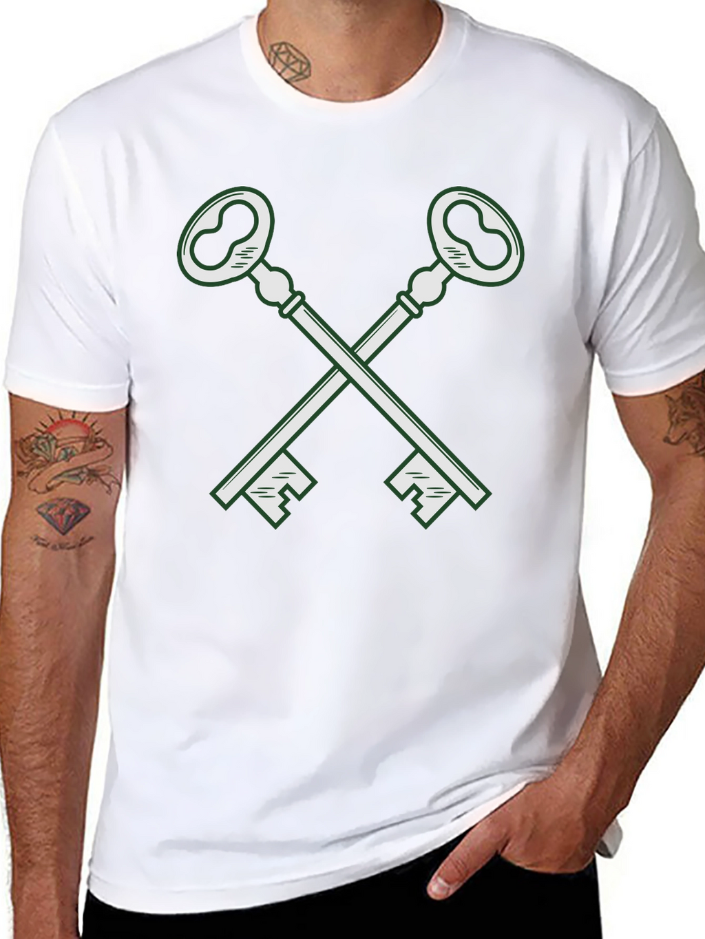 Crossed Keys Graphic Tee - Classic Cool