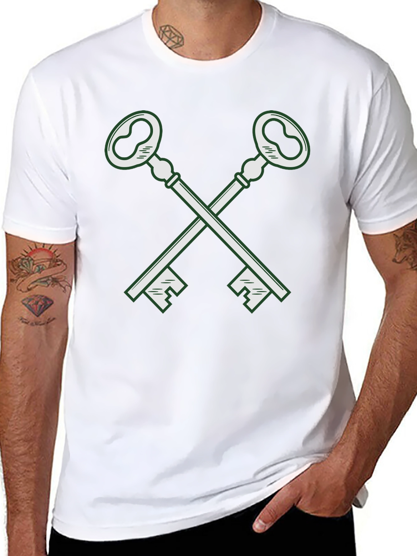 Crossed Keys Graphic Tee - Classic Cool
