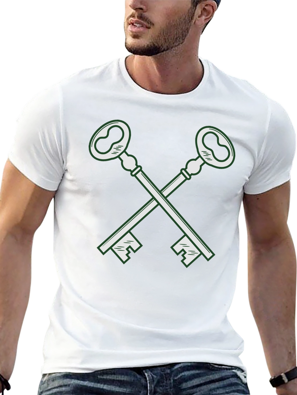 Crossed Keys Graphic Tee - Classic Cool