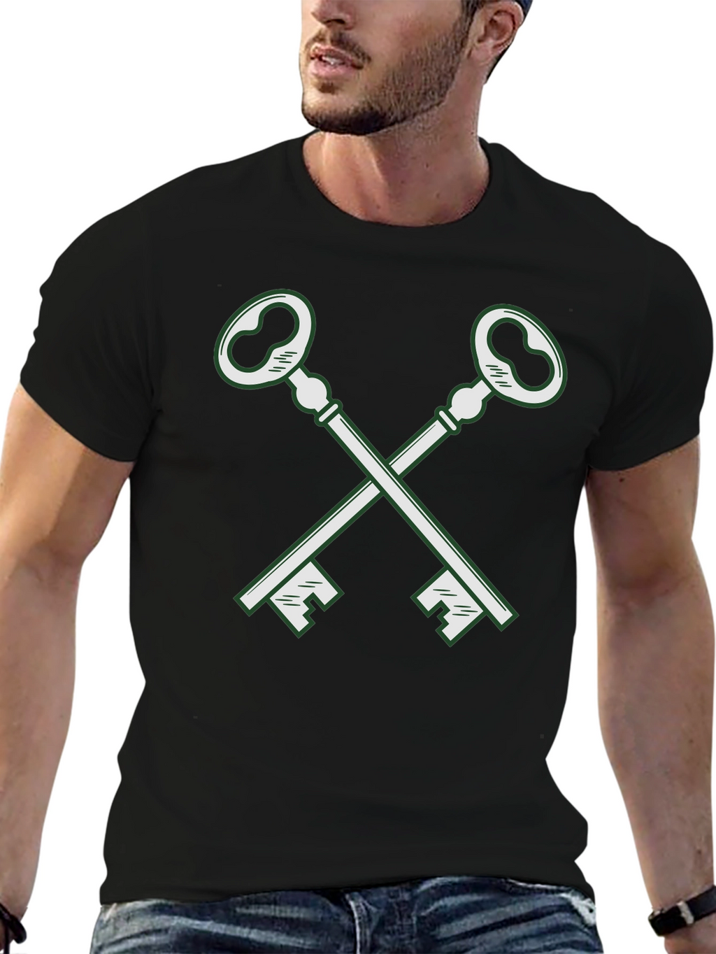 Crossed Keys Graphic Tee - Classic Cool