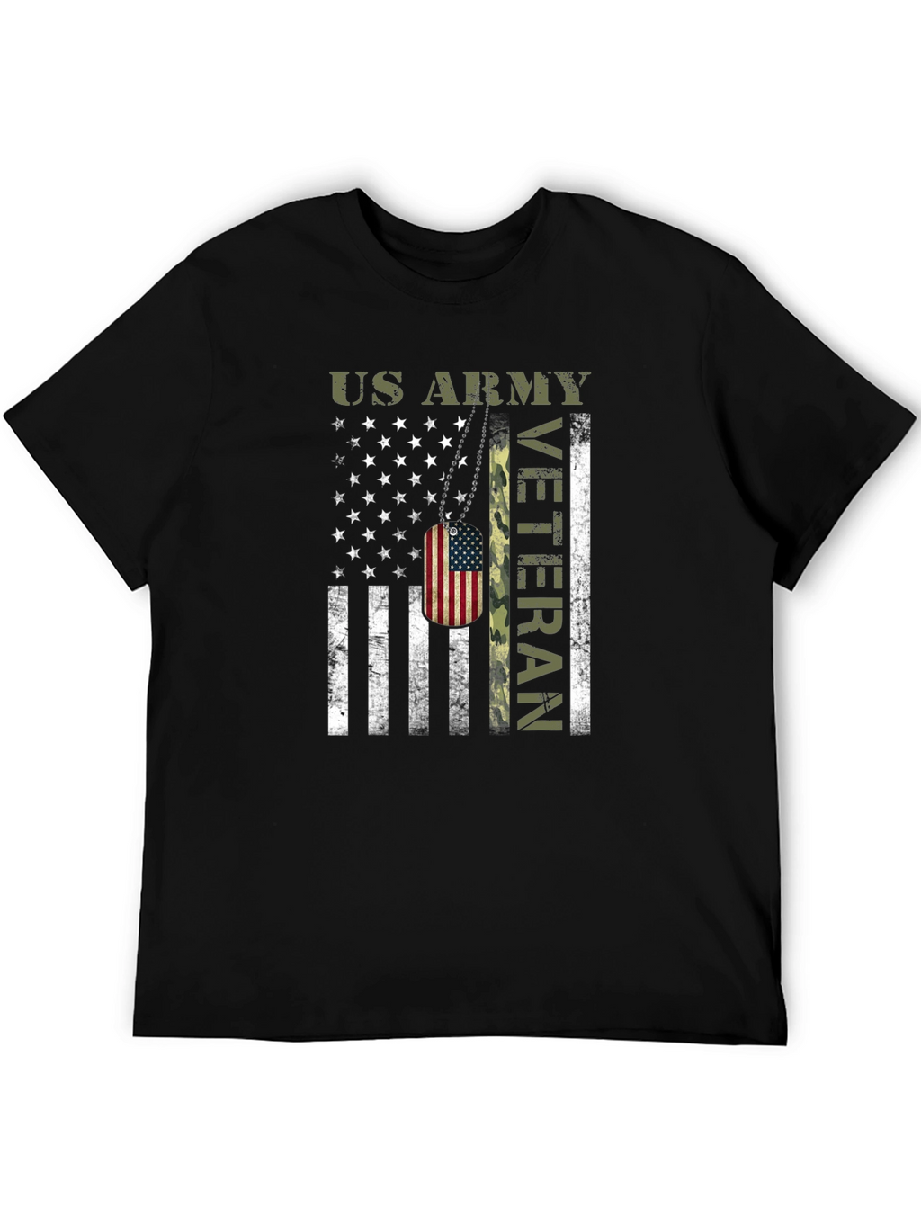US Army Veteran American Flag T-Shirt