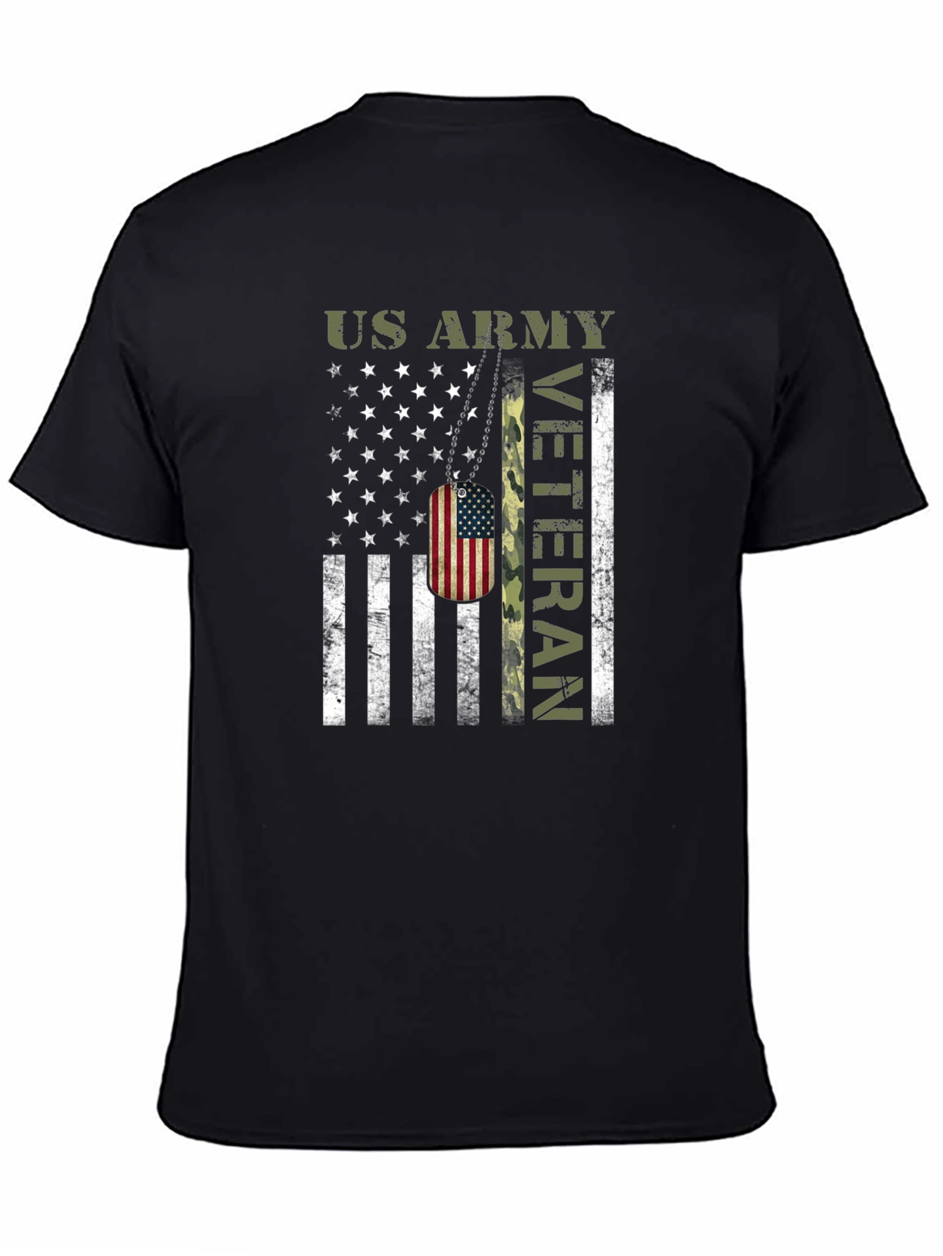 US Army Veteran American Flag T-Shirt