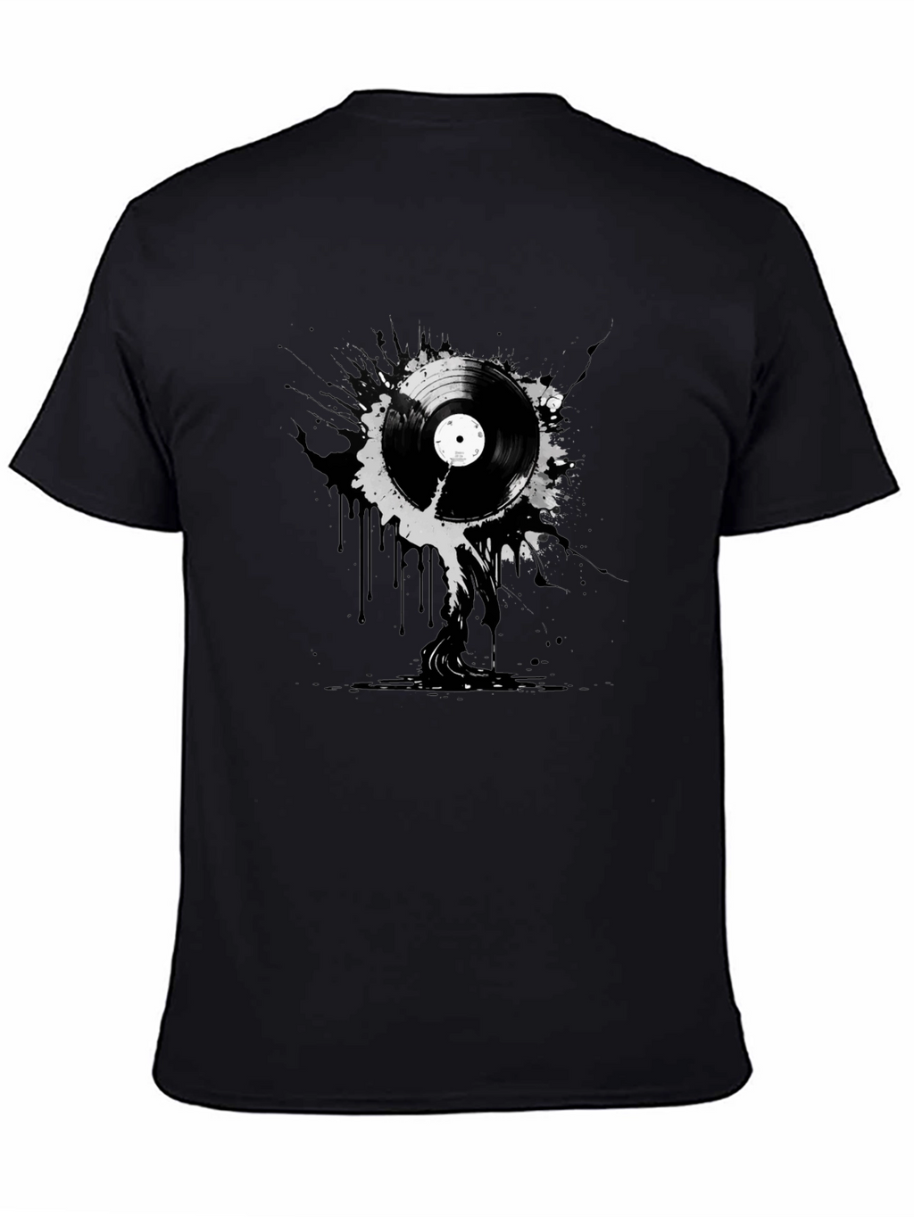 Vinyl Record Splatter Graphic T-Shirt