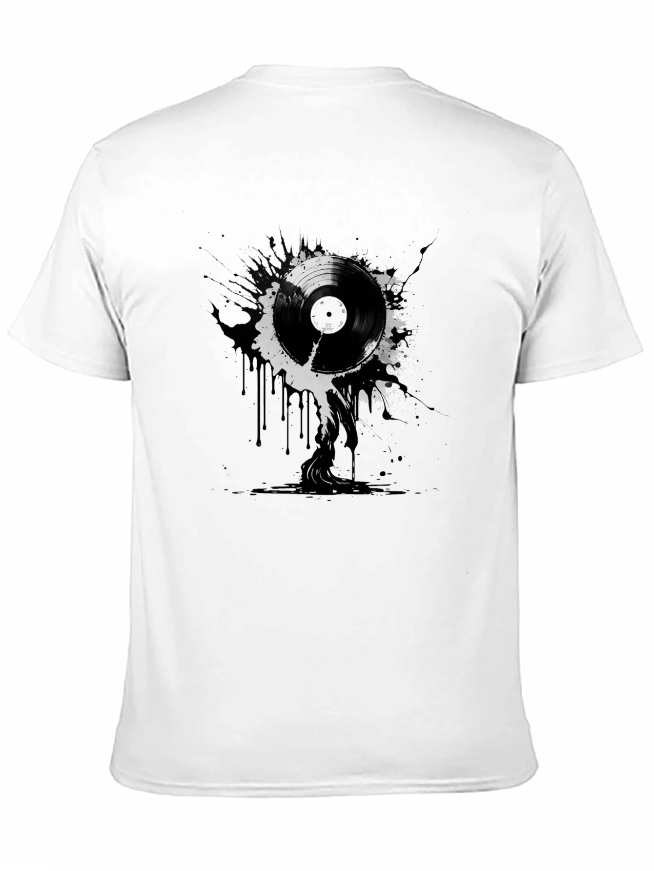 Vinyl Record Splatter Graphic T-Shirt
