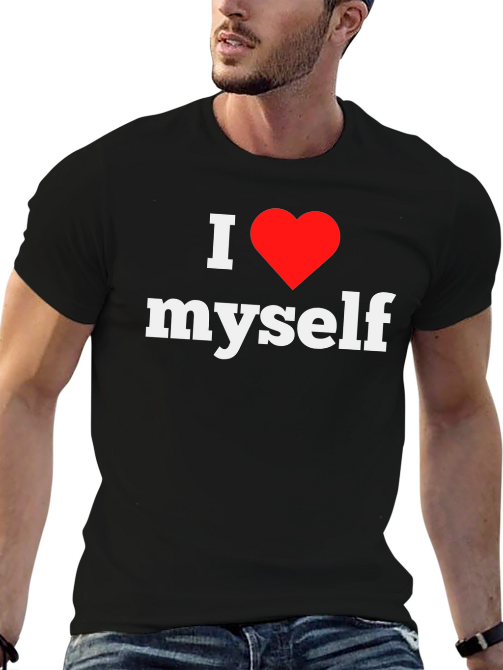 I Love Myself Tee - Black Graphic T-Shirt