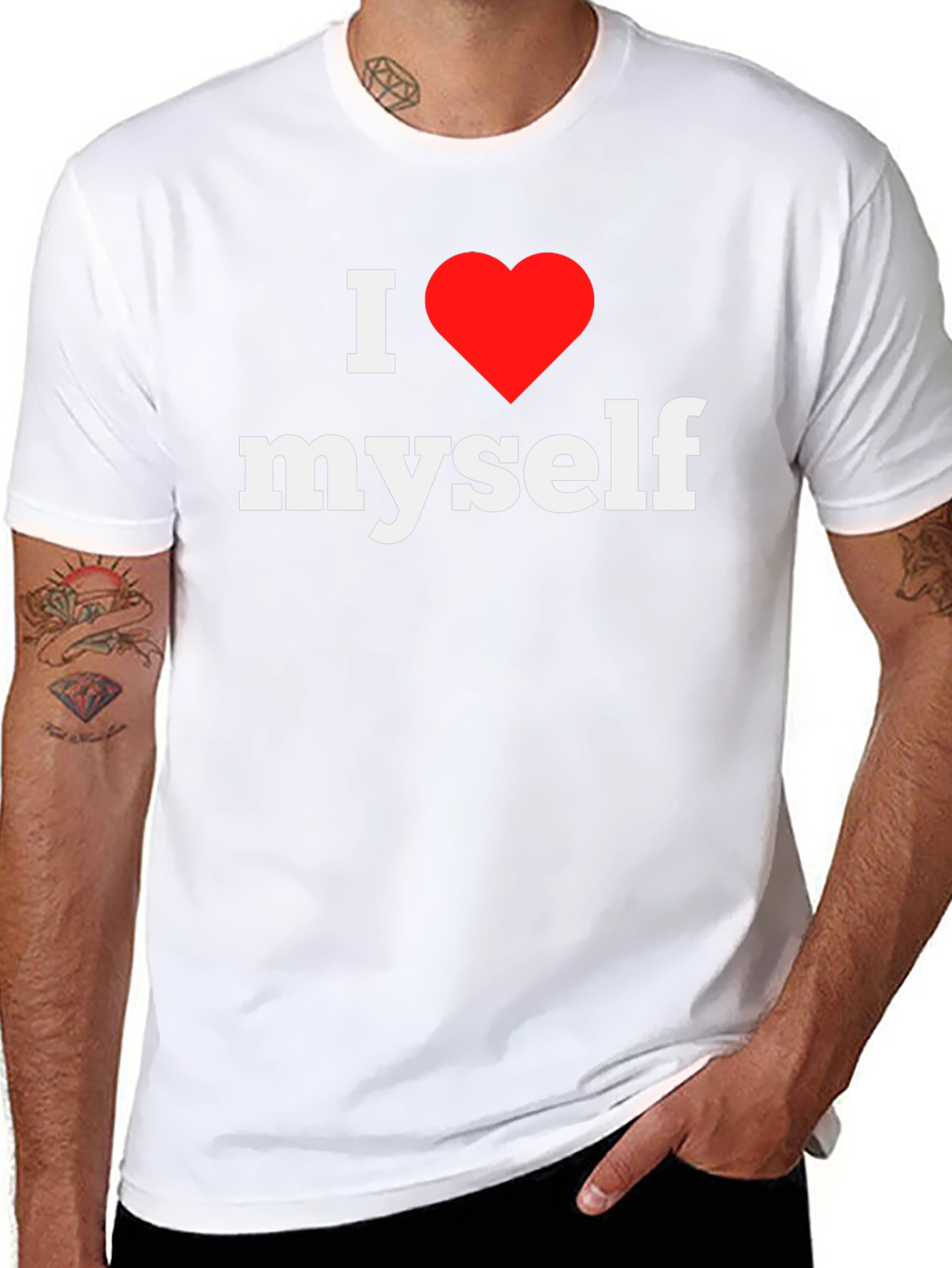 I Love Myself Tee - Black Graphic T-Shirt