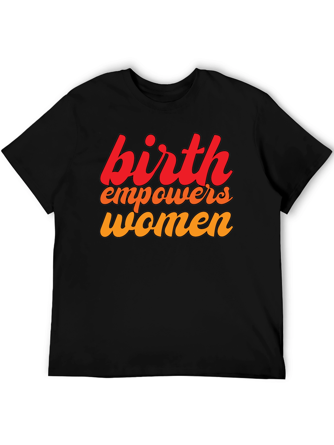 Birth Empowers Women Graphic Tee - Black
