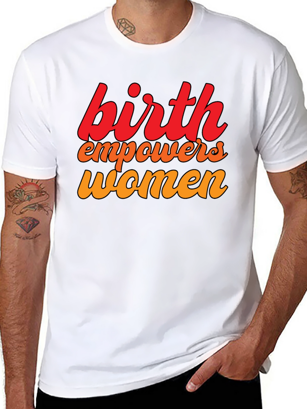 Birth Empowers Women Graphic Tee - Black