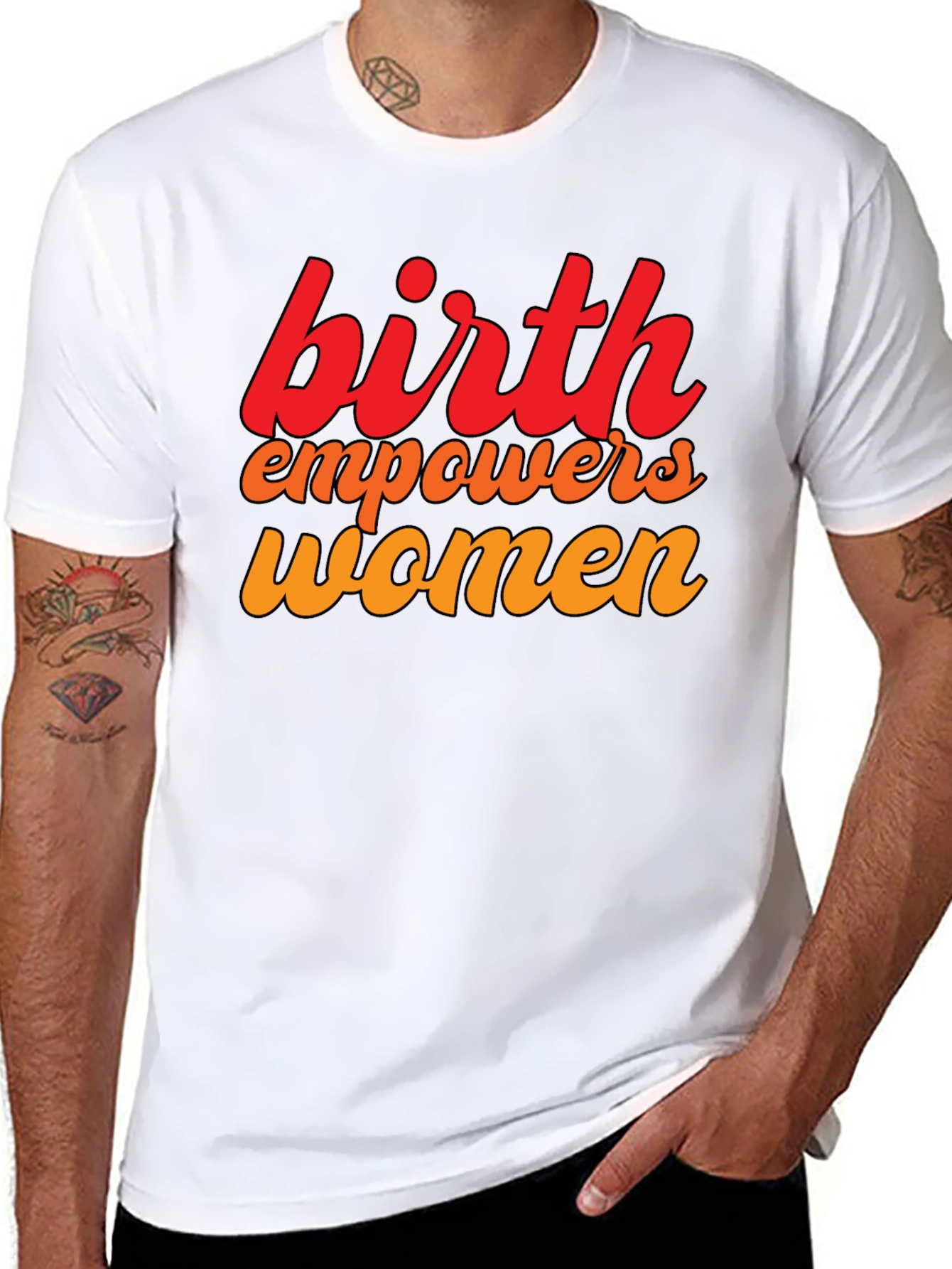 Birth Empowers Women Graphic Tee - Black