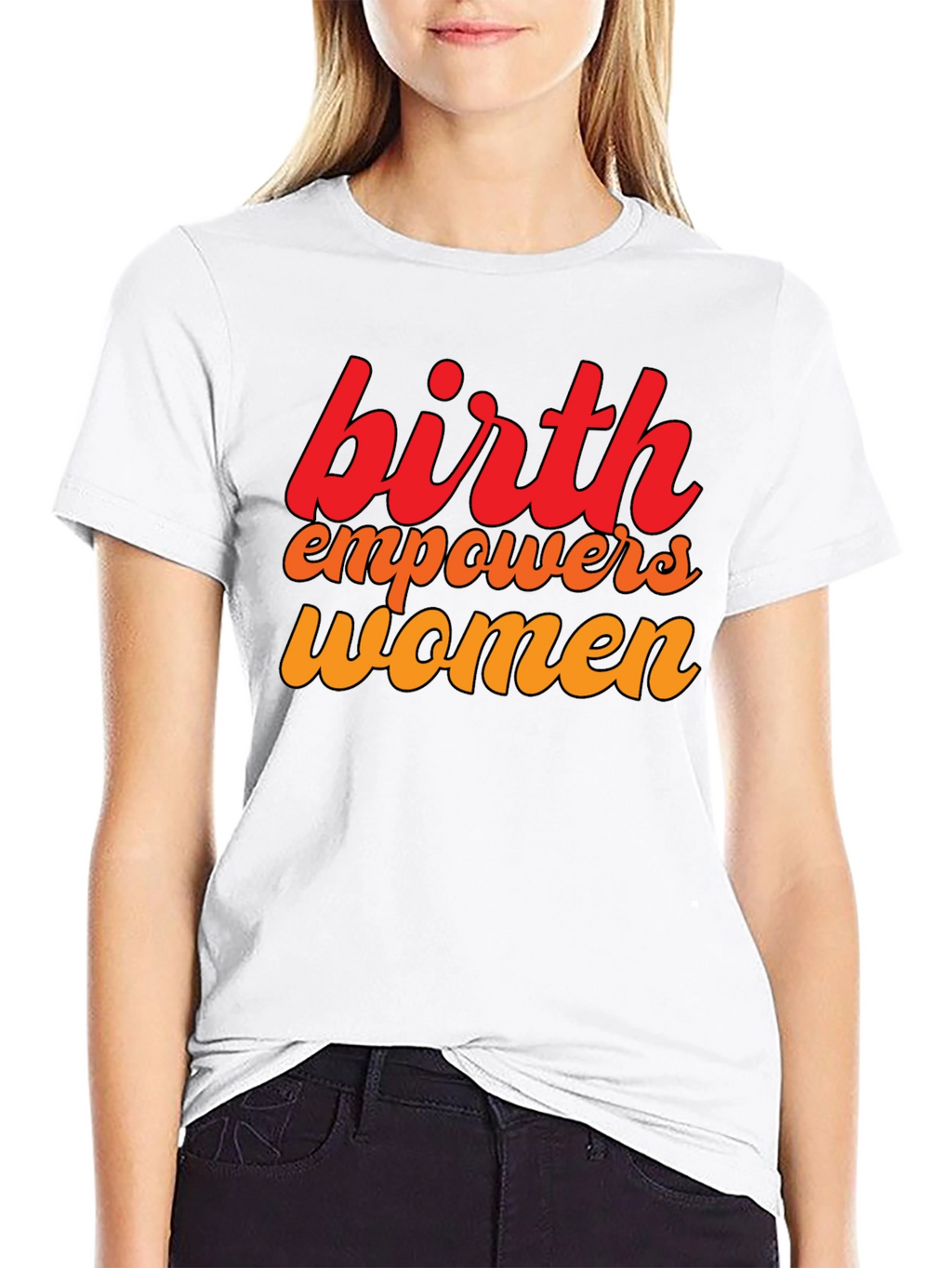 Birth Empowers Women Graphic Tee - Black