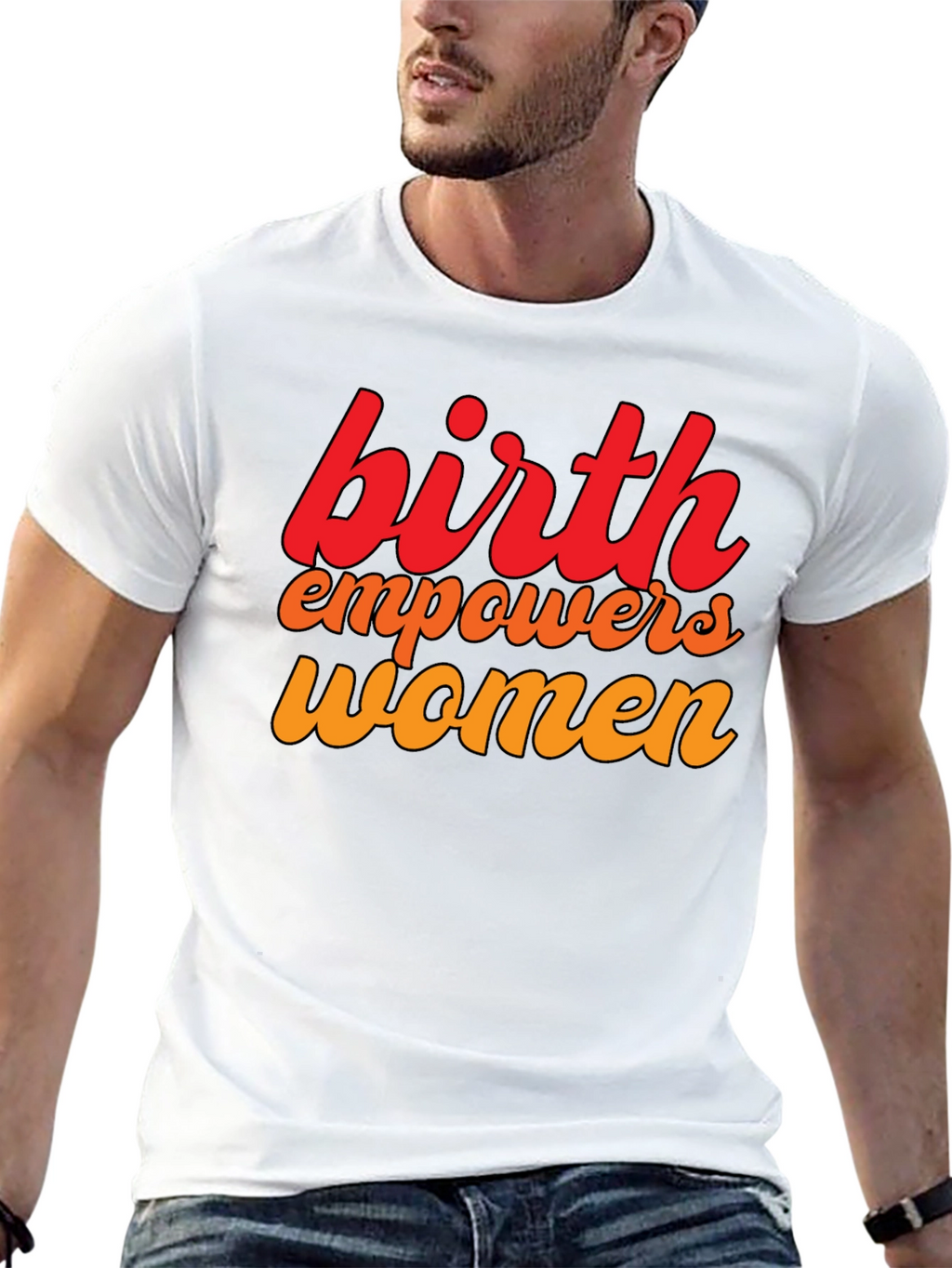 Birth Empowers Women Graphic Tee - Black