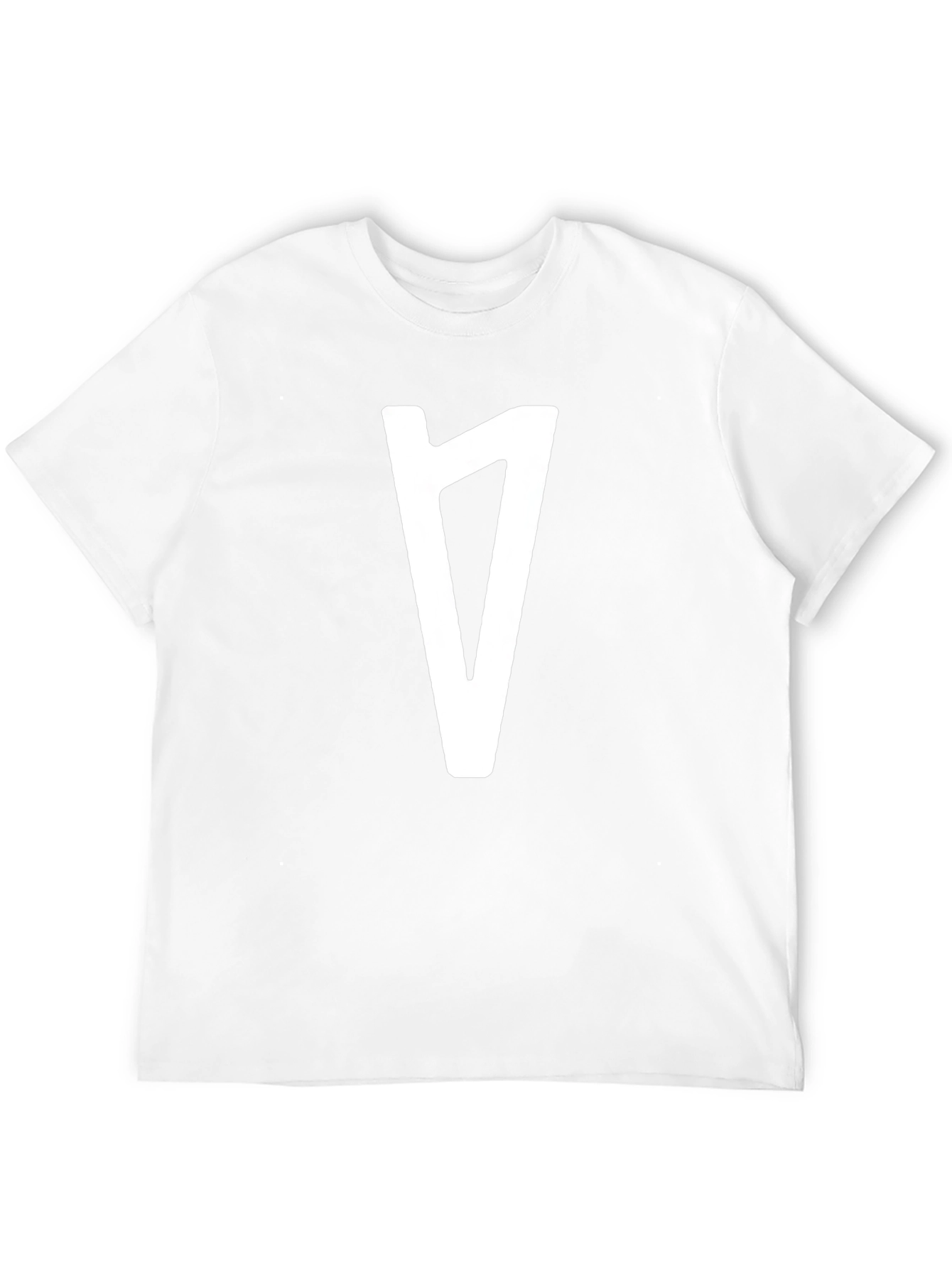 Modern Graphic Tee - Black with White Rune