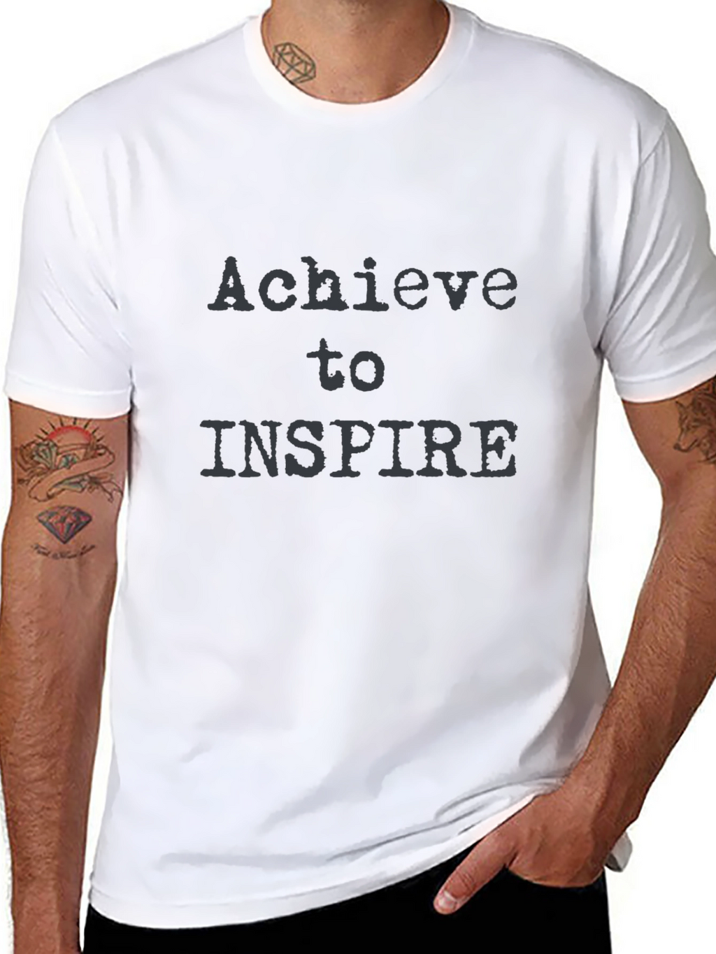 Achieve to Inspire Graphic Tee - Black