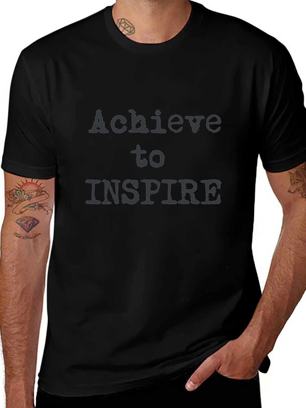 Achieve to Inspire Graphic Tee - Black