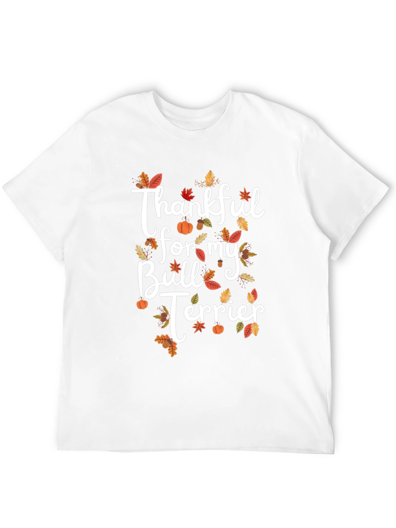 Thankful Bull Terrier Thanksgiving T-Shirt