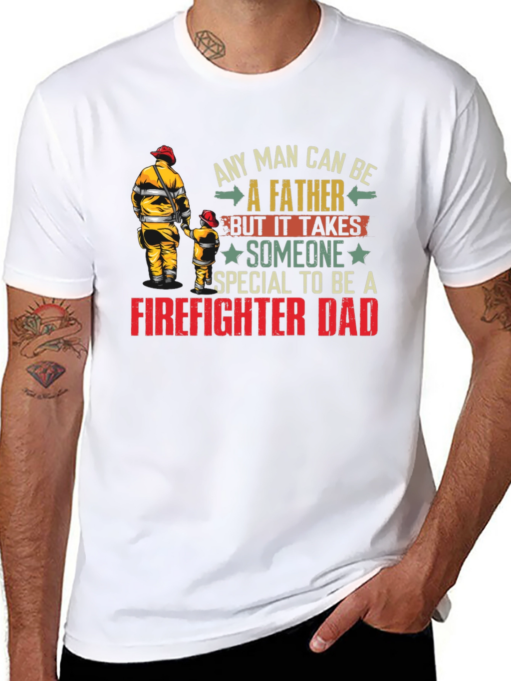 Firefighter Dad T-Shirt - Special Fathers Day Gift