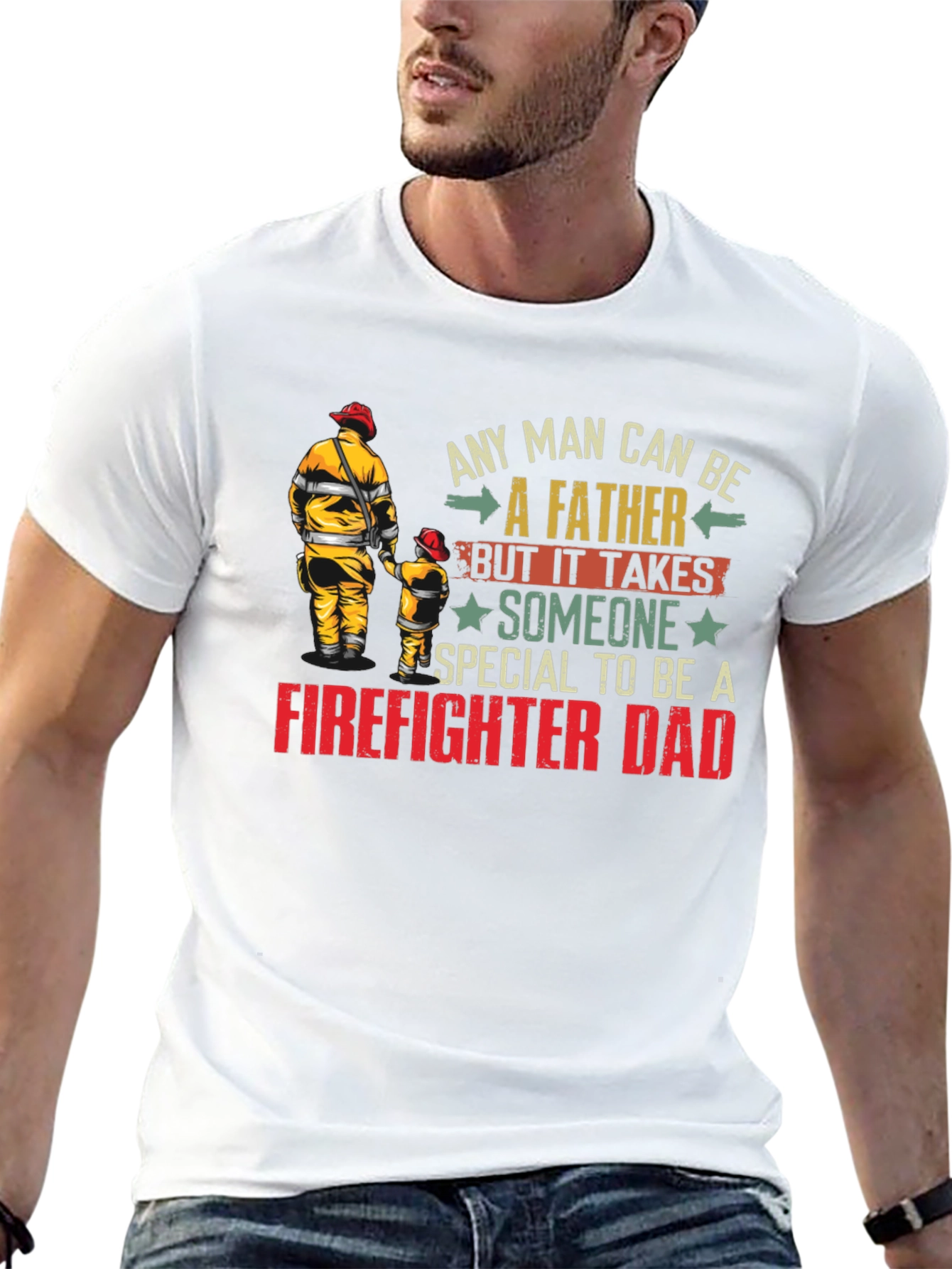 Firefighter Dad T-Shirt - Special Fathers Day Gift