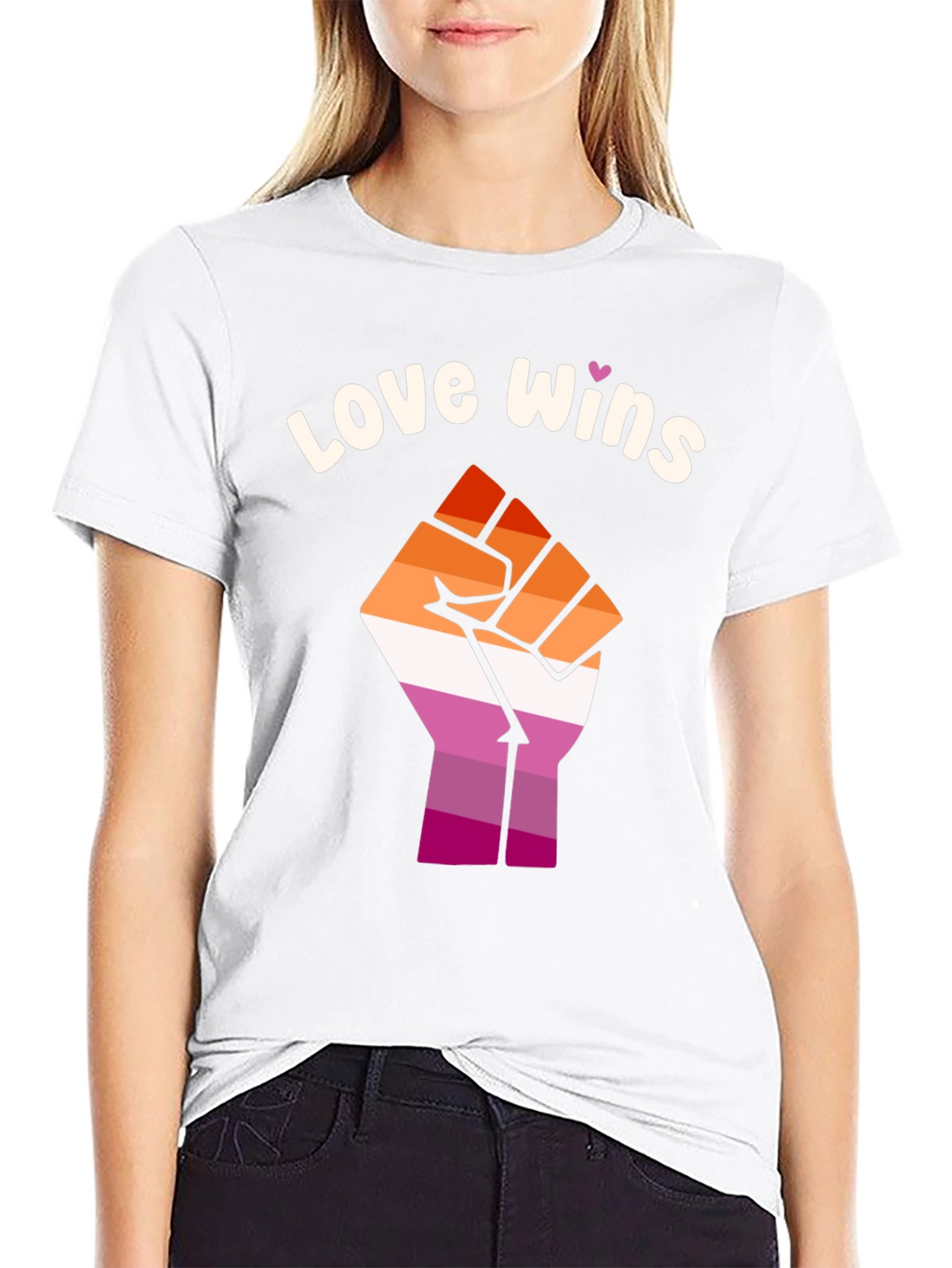 Love Wins Lesbian Pride Fist T-Shirt