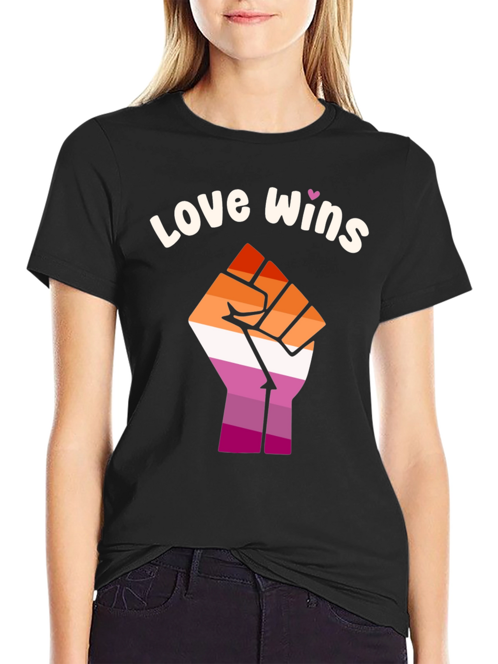 Love Wins Lesbian Pride Fist T-Shirt