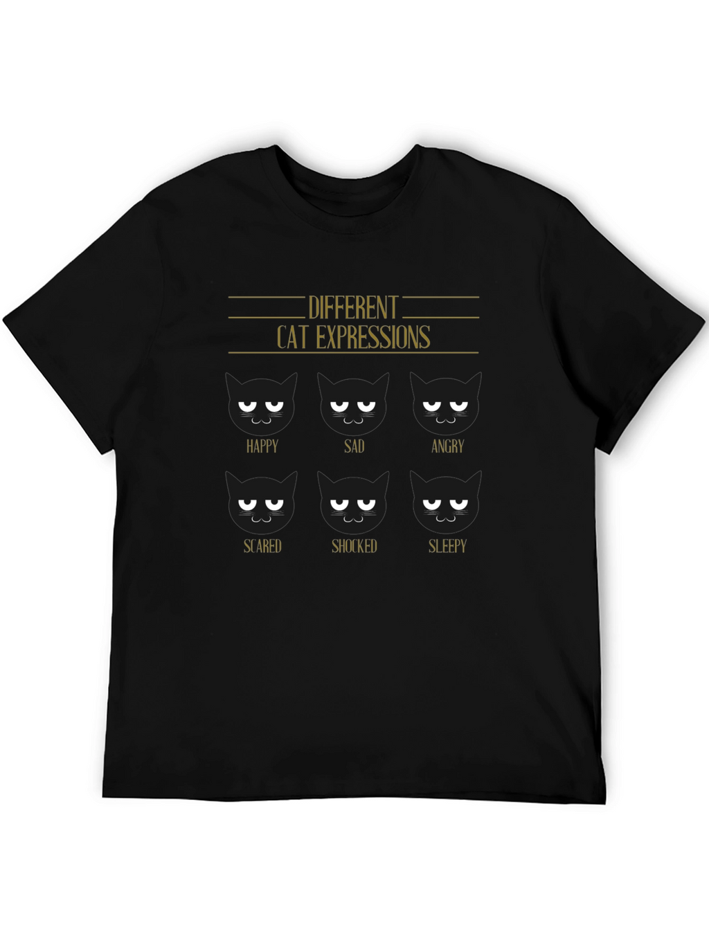 Cat Expressions Graphic Tee