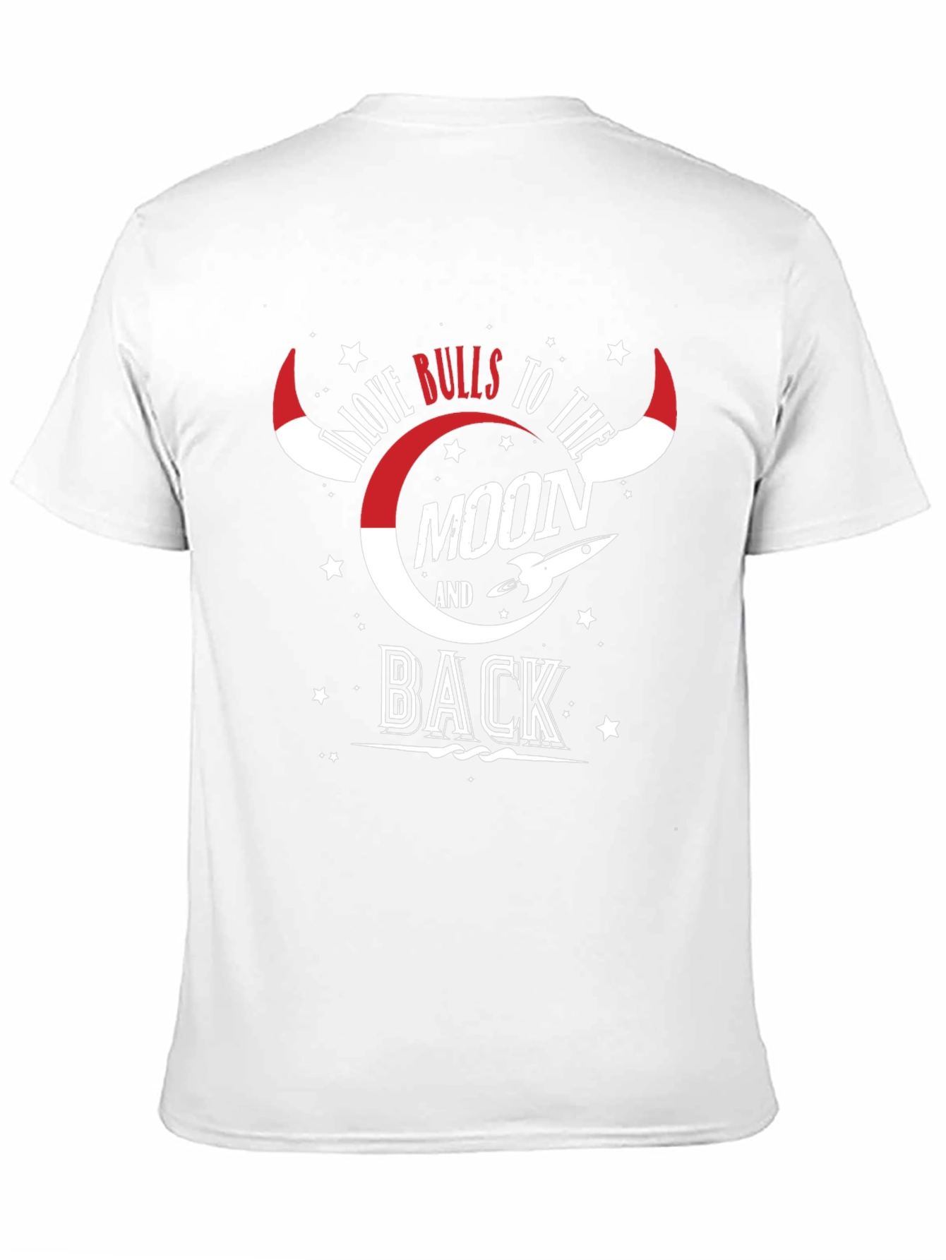 Love Bulls To The Moon And Back Black Tee