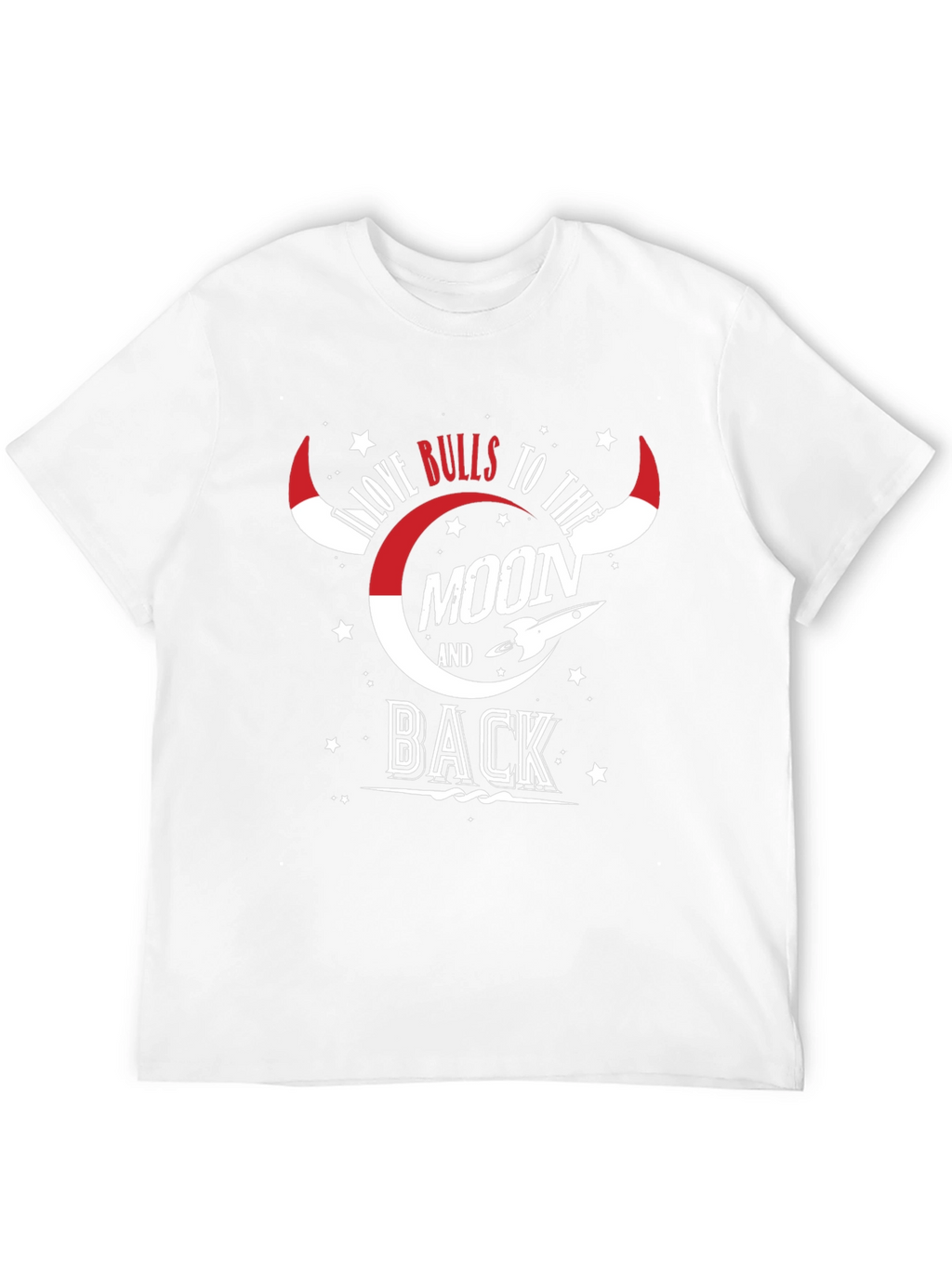 Love Bulls To The Moon And Back Black Tee