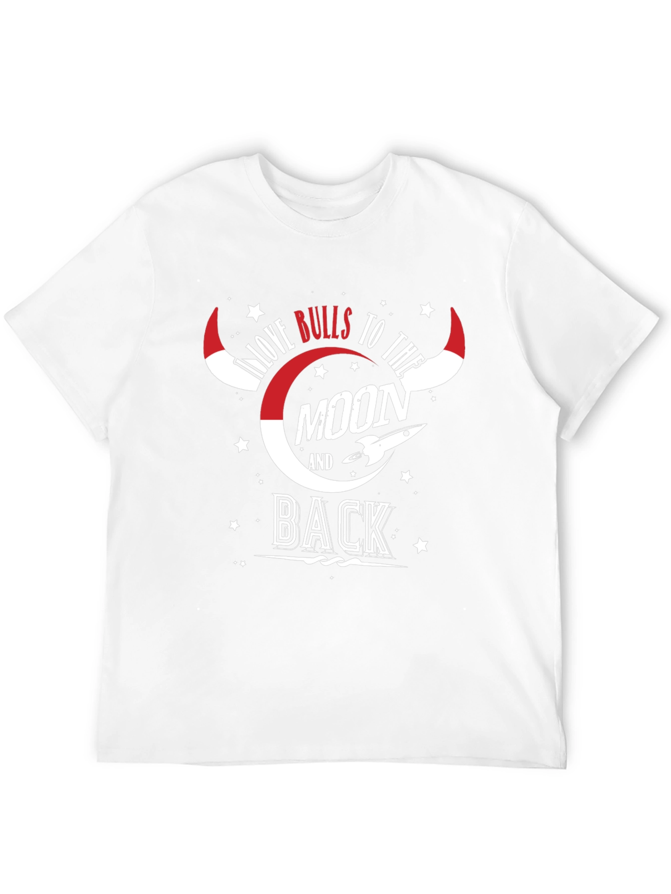 Love Bulls To The Moon And Back Black Tee