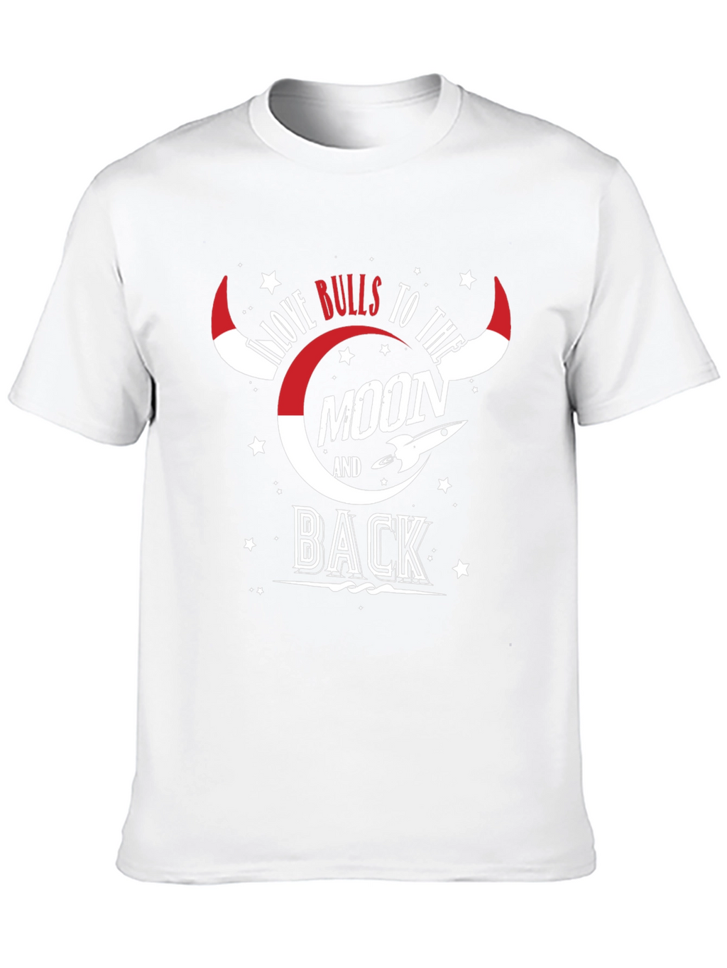 Love Bulls To The Moon And Back Black Tee