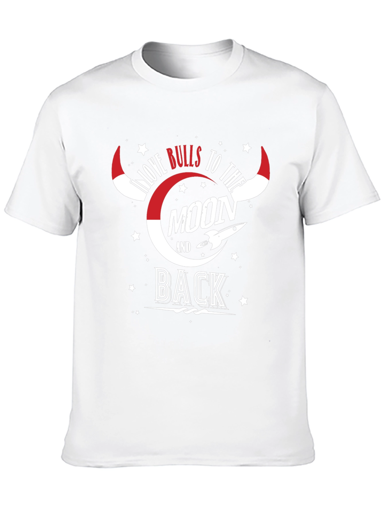 Love Bulls To The Moon And Back Black Tee