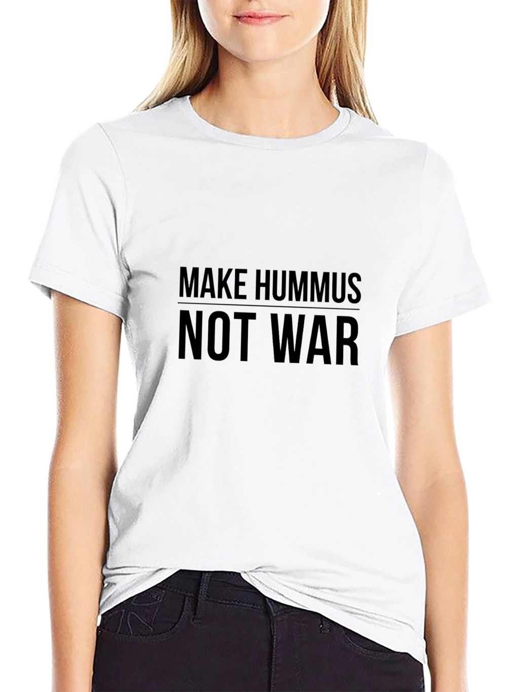 Make Hummus Not War Graphic Tee