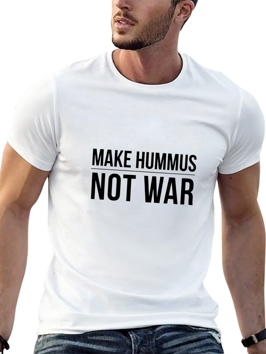Make Hummus Not War Graphic Tee