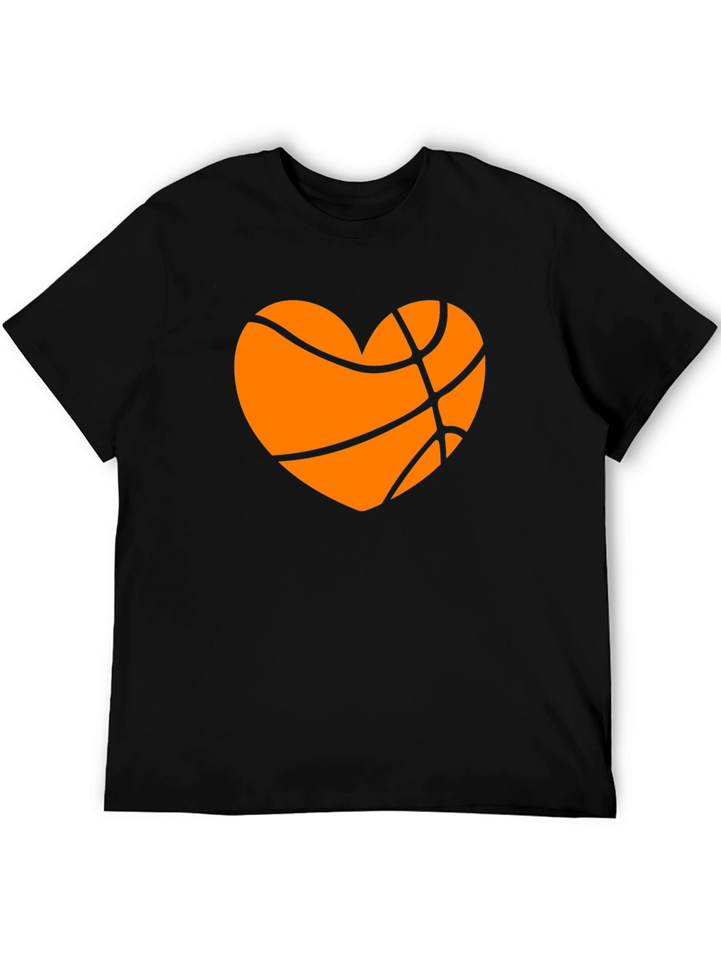 Basketball Heart Graphic Tee - Black T-Shirt