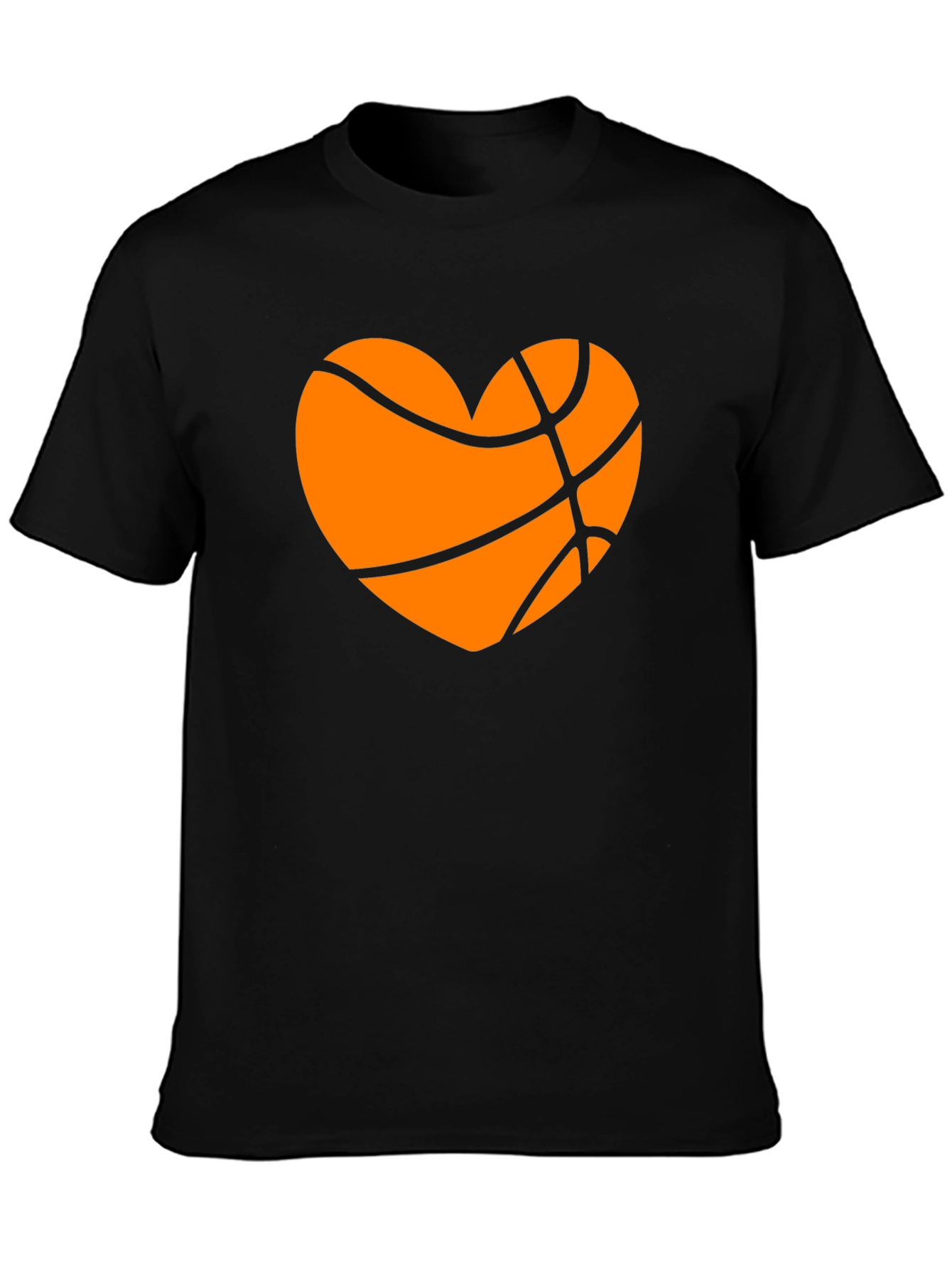 Basketball Heart Graphic Tee - Black T-Shirt
