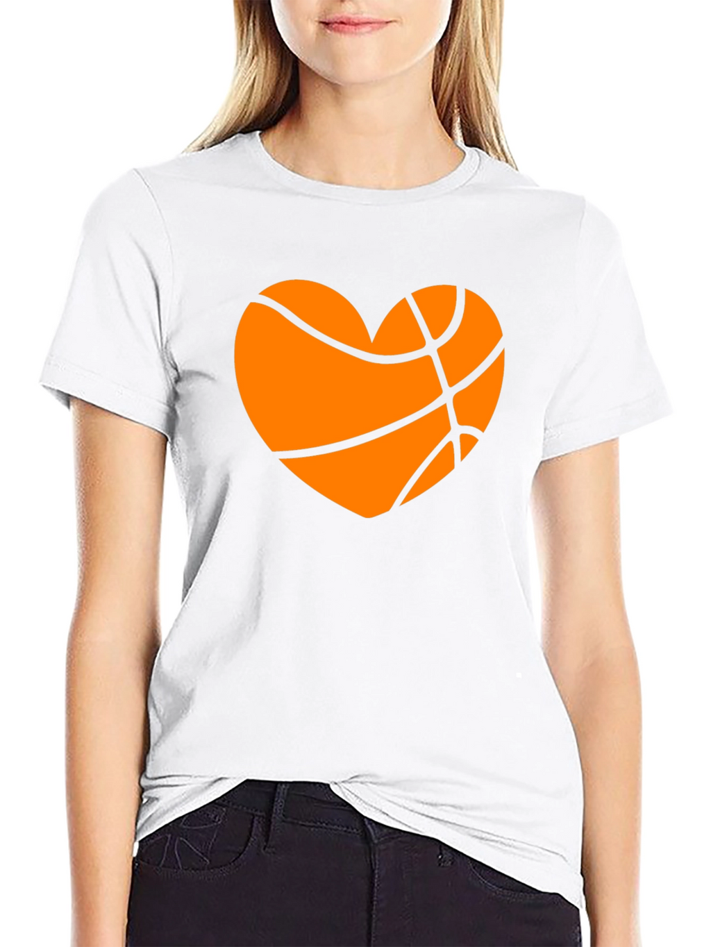 Basketball Heart Graphic Tee - Black T-Shirt