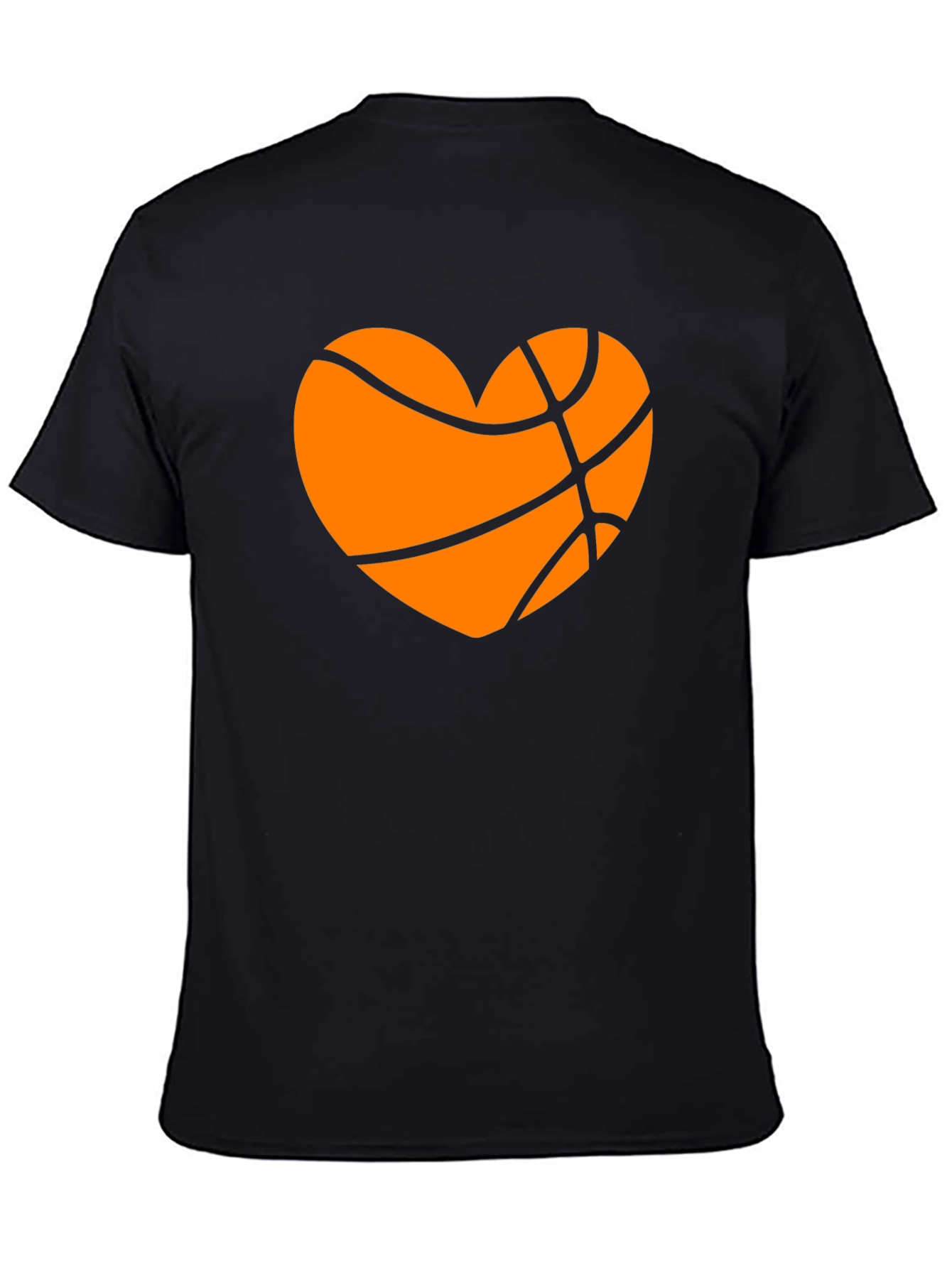 Basketball Heart Graphic Tee - Black T-Shirt