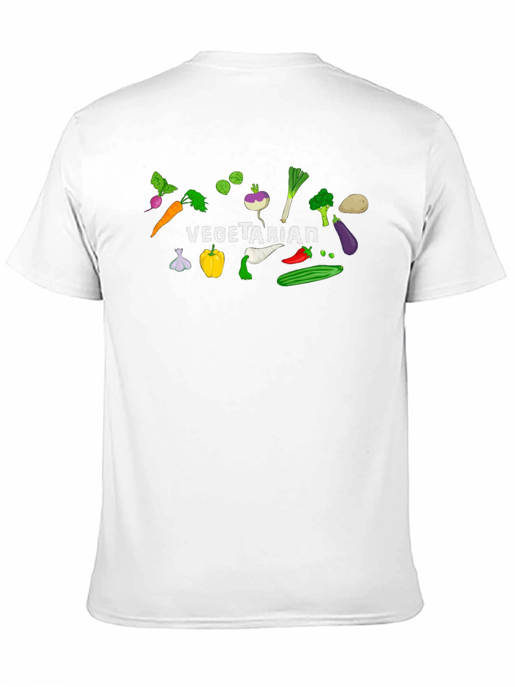Vegetarian Graphic Tee - Black Cotton T-Shirt