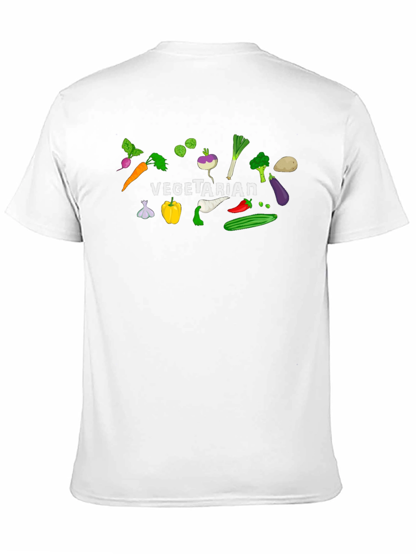 Vegetarian Graphic Tee - Black Cotton T-Shirt