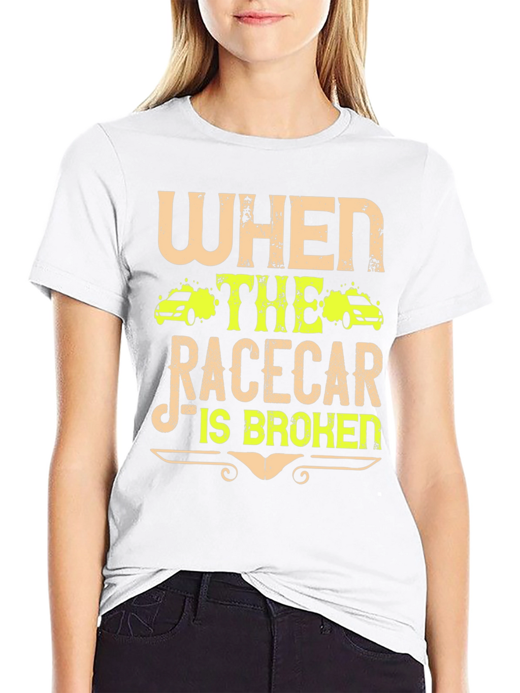 Racecar Broken T-Shirt - Funny Car Enthusiast Tee