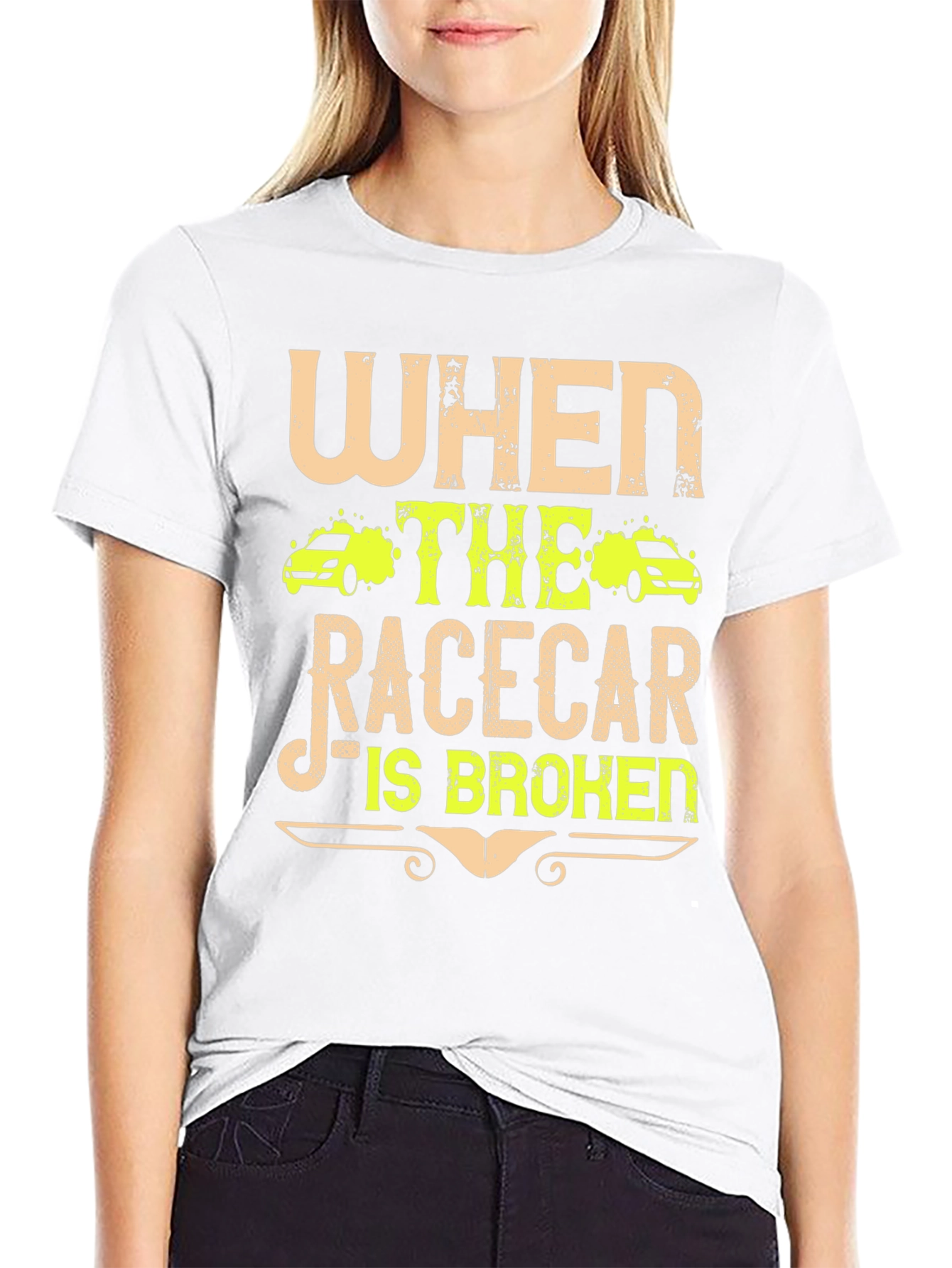 Racecar Broken T-Shirt - Funny Car Enthusiast Tee