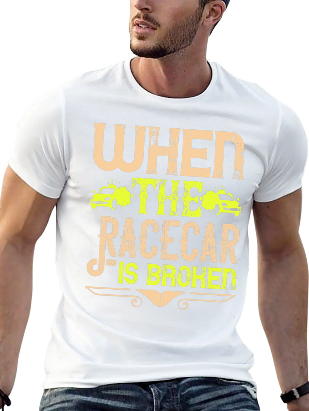 Racecar Broken T-Shirt - Funny Car Enthusiast Tee