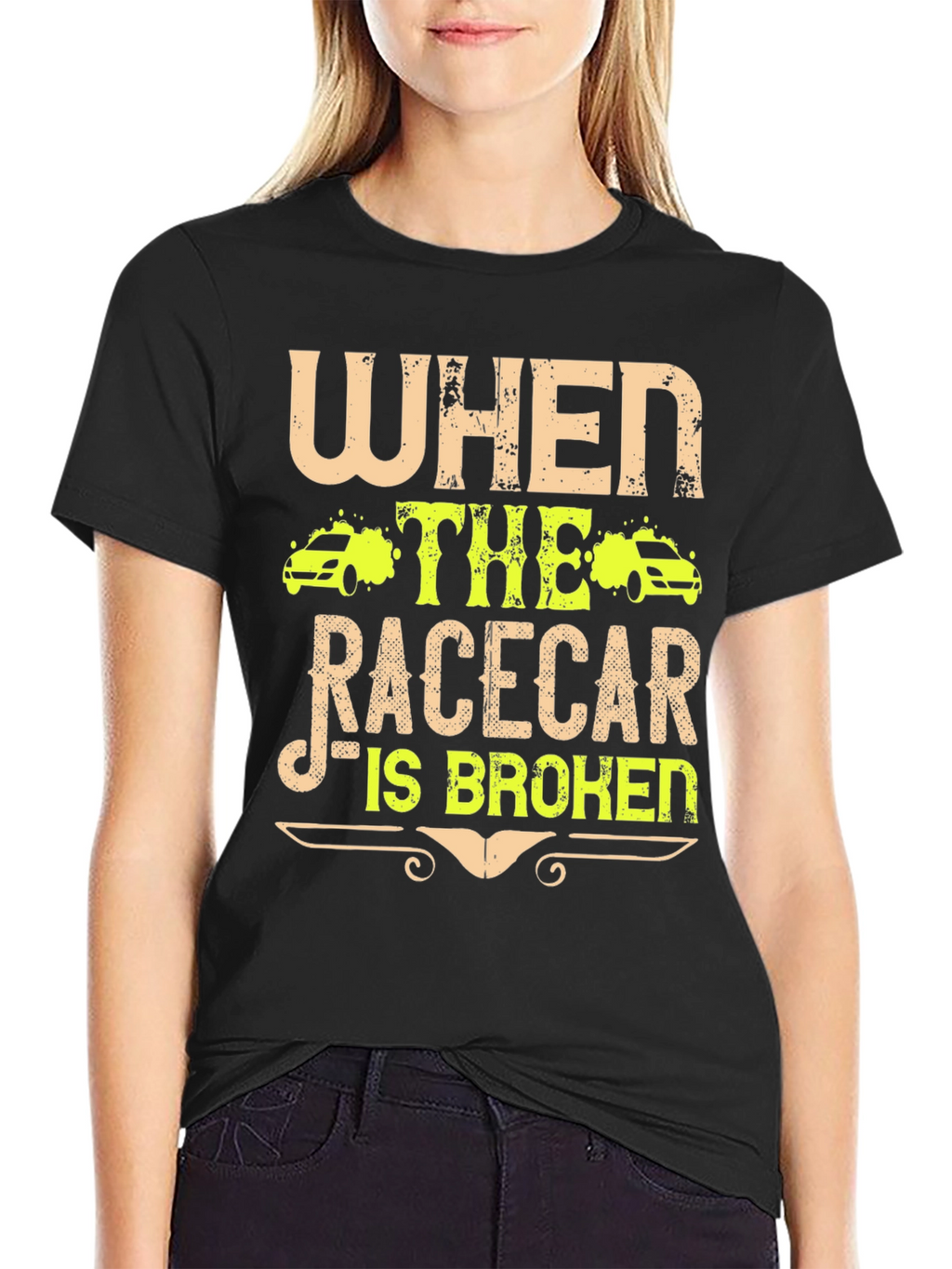 Racecar Broken T-Shirt - Funny Car Enthusiast Tee