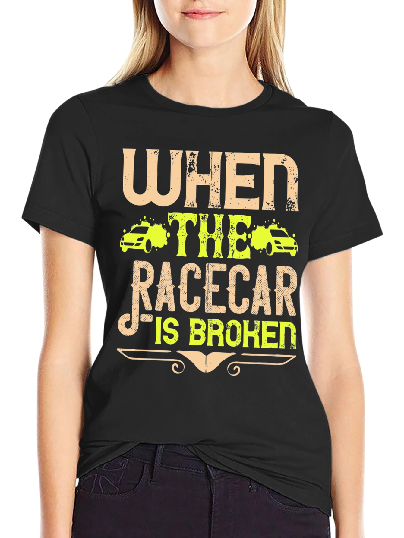 Racecar Broken T-Shirt - Funny Car Enthusiast Tee