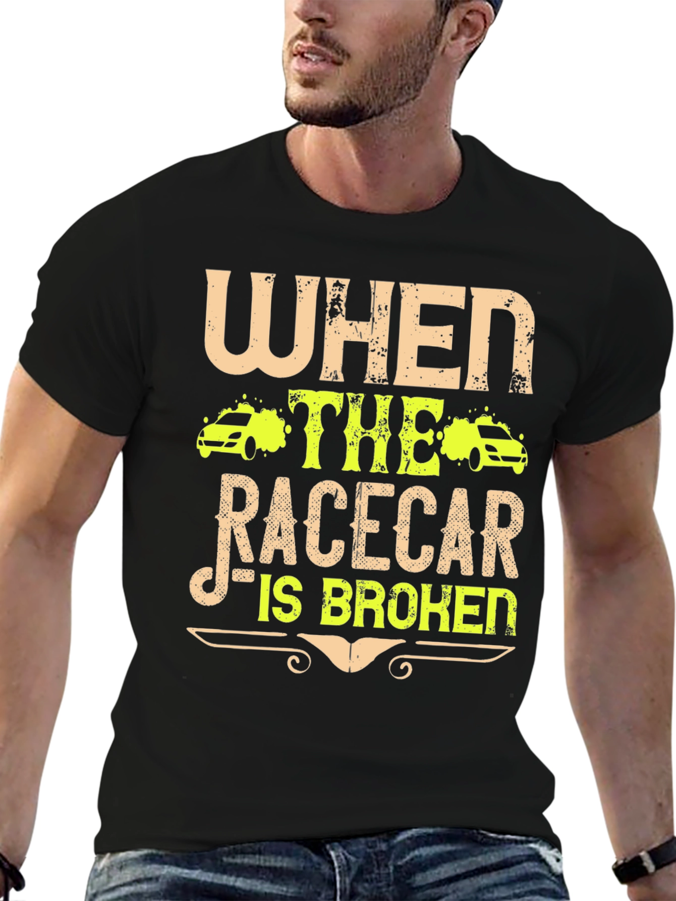 Racecar Broken T-Shirt - Funny Car Enthusiast Tee