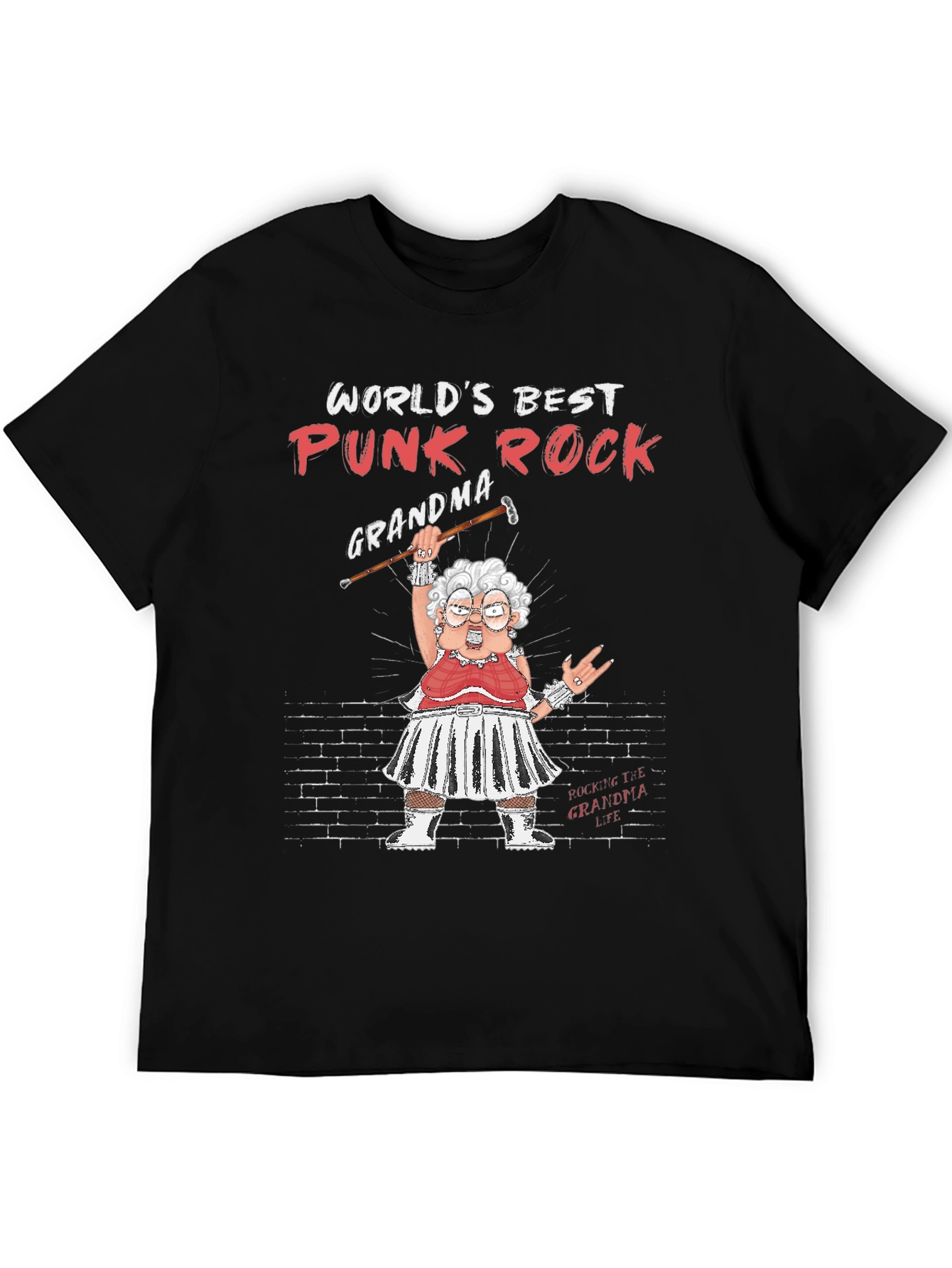 Worlds Best Punk Rock Grandma Graphic Tee
